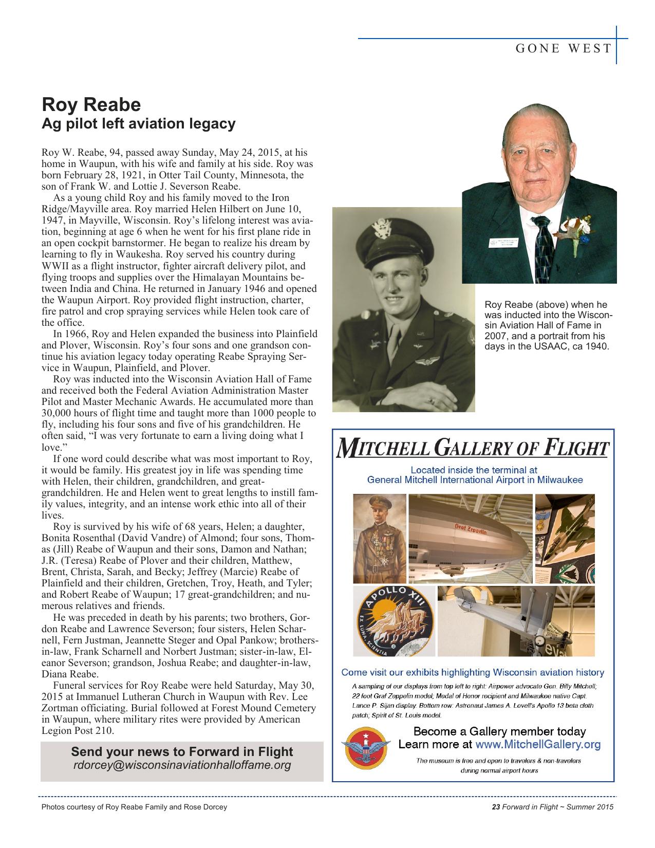 Forward in Flight - Summer 2015 -  Page25