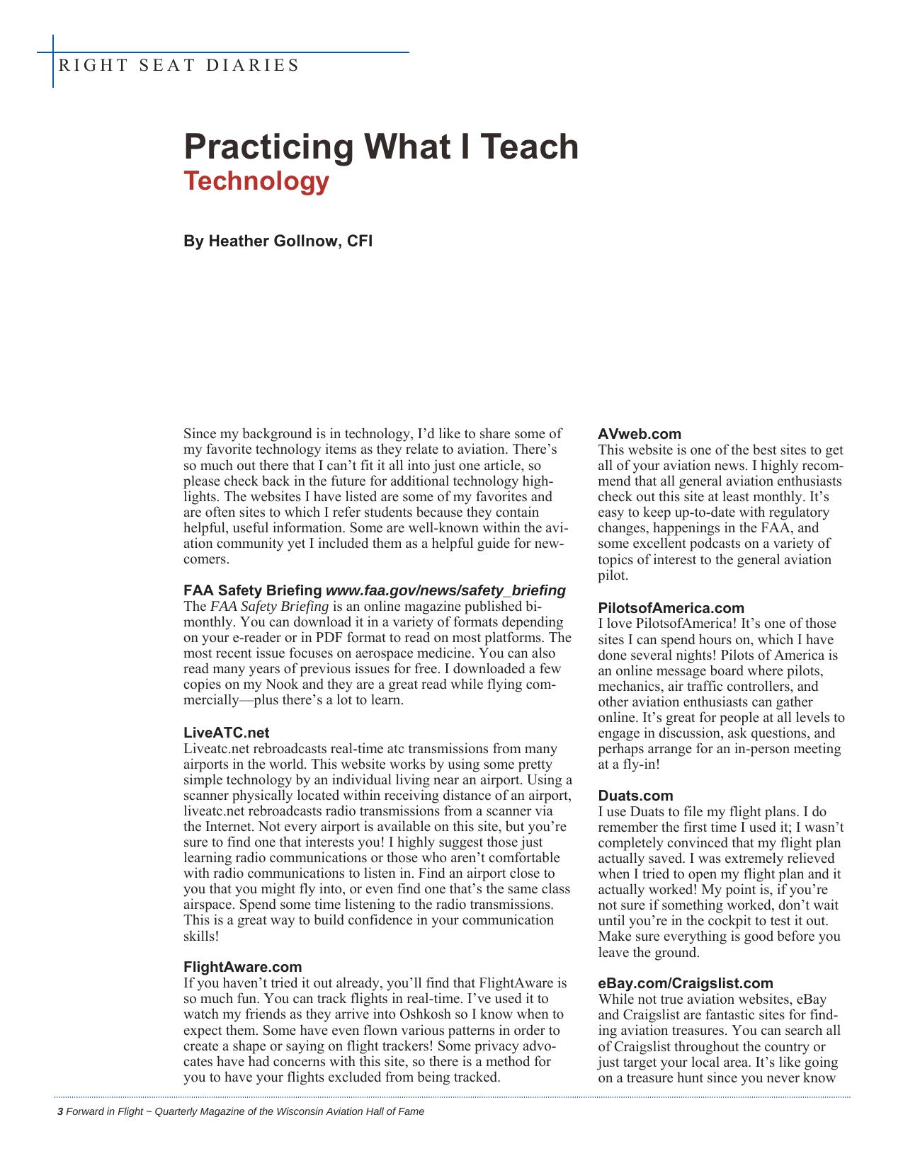 Forward in Flight - Spring 2013 -  Page4