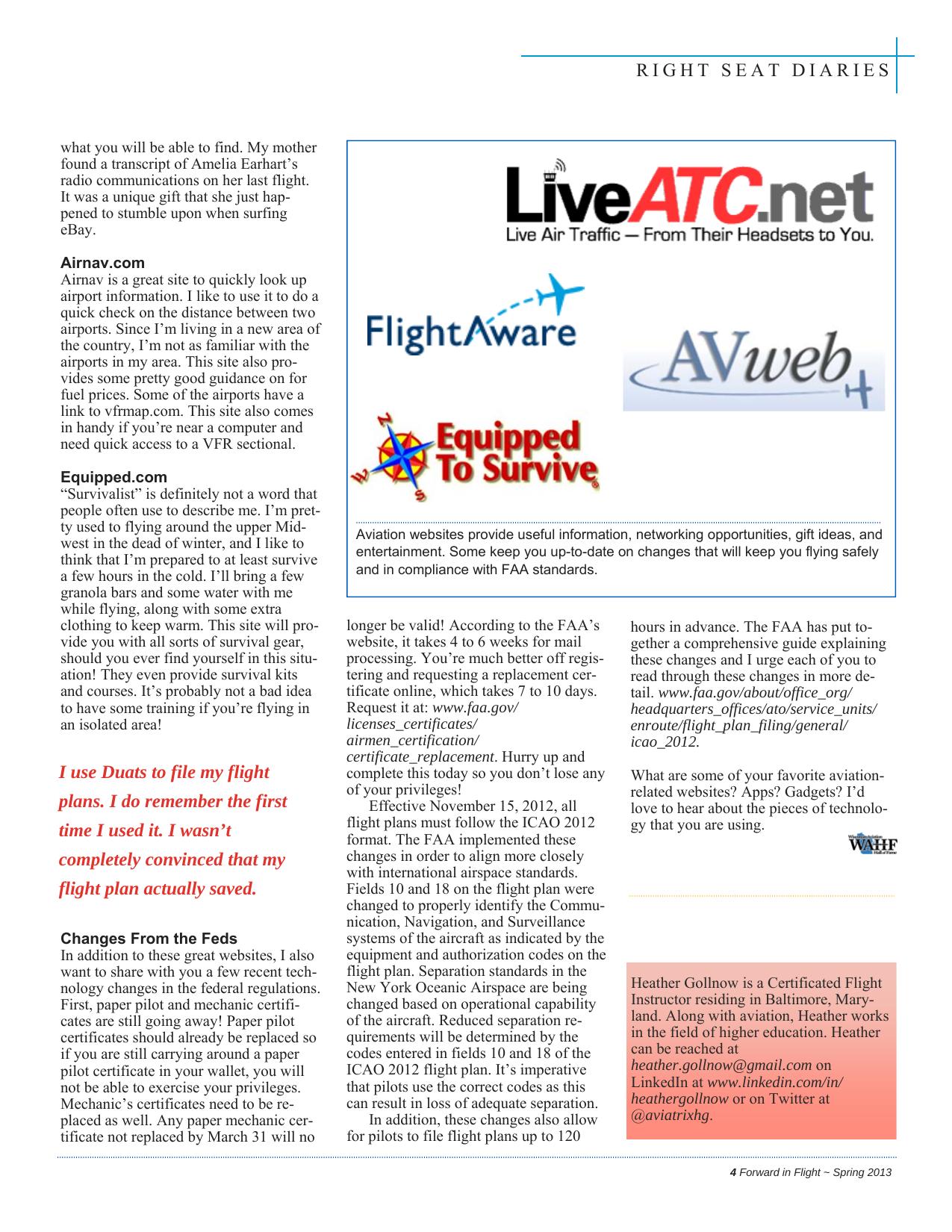 Forward in Flight - Spring 2013 -  Page5
