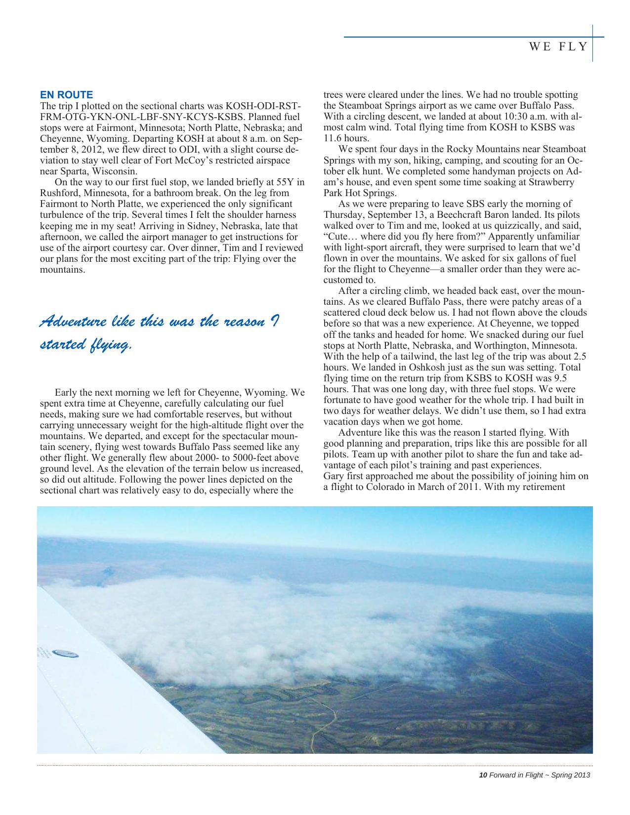 Forward in Flight - Spring 2013 -  Page11