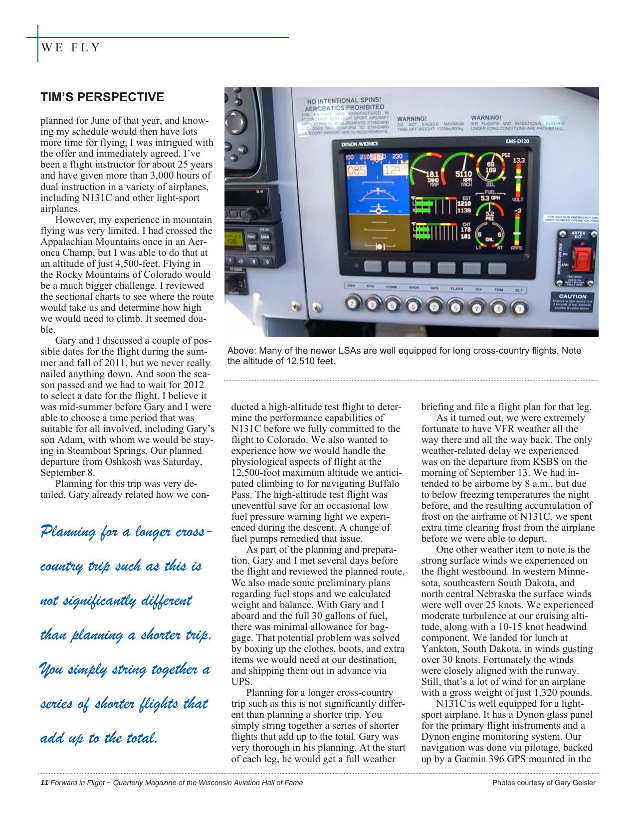 Forward in Flight - Spring 2013 -  Page12