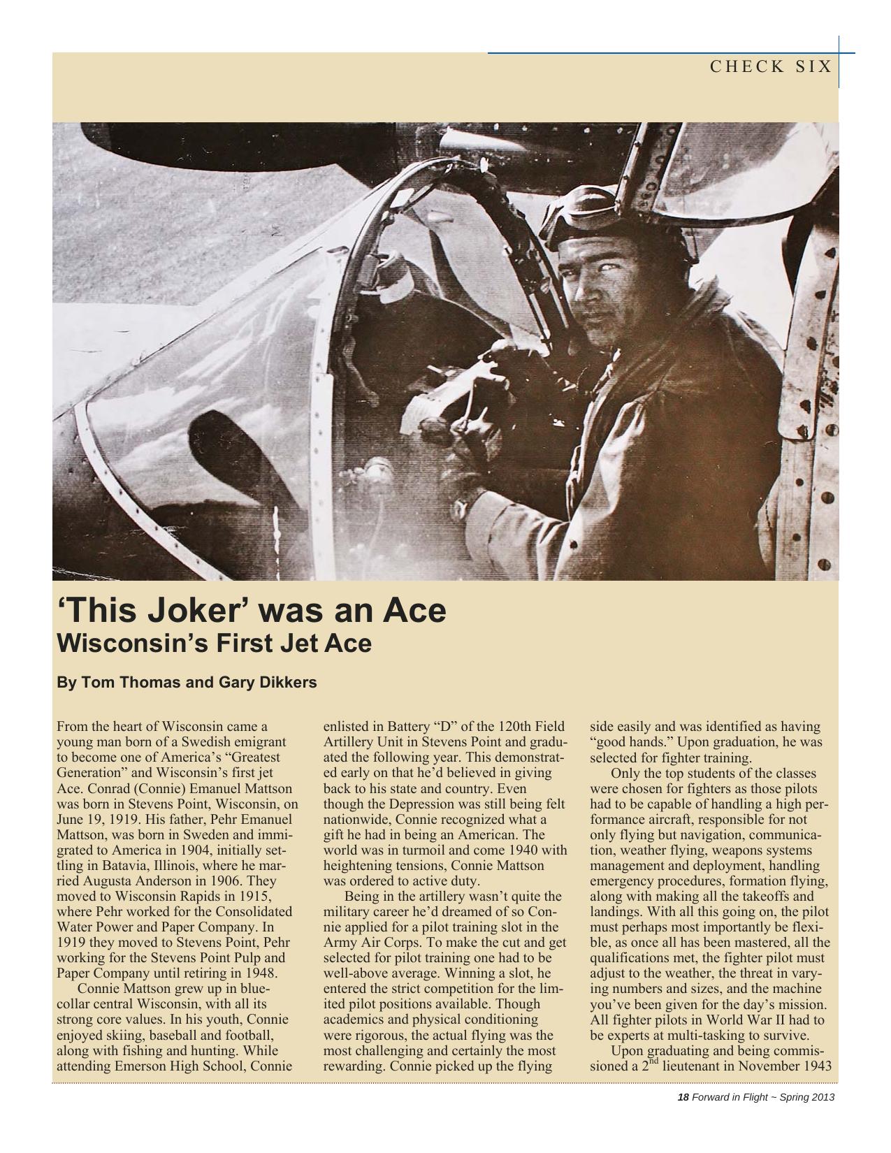 Forward in Flight - Spring 2013 -  Page19