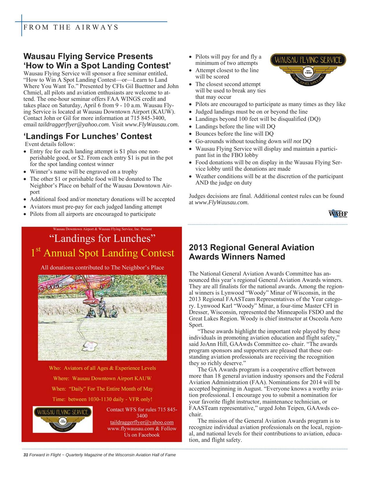 Forward in Flight - Spring 2013 -  Page32