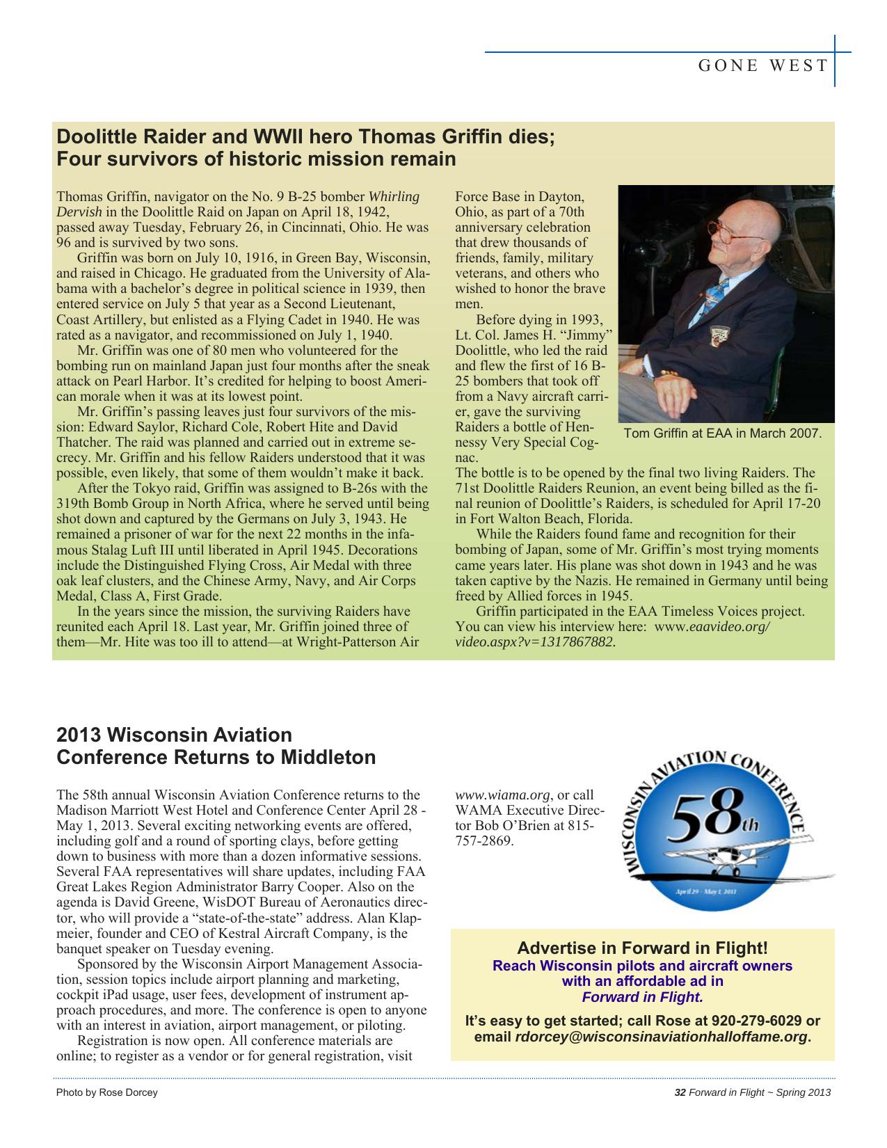 Forward in Flight - Spring 2013 -  Page33