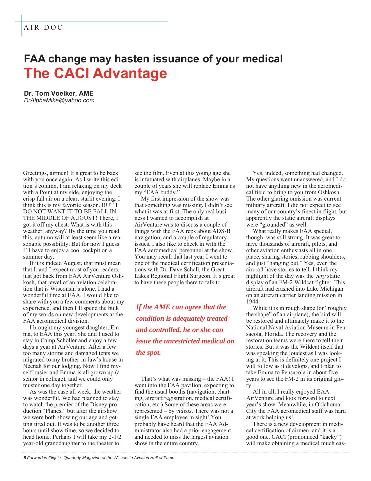 Forward in Flight - Fall 2013 -  Page6