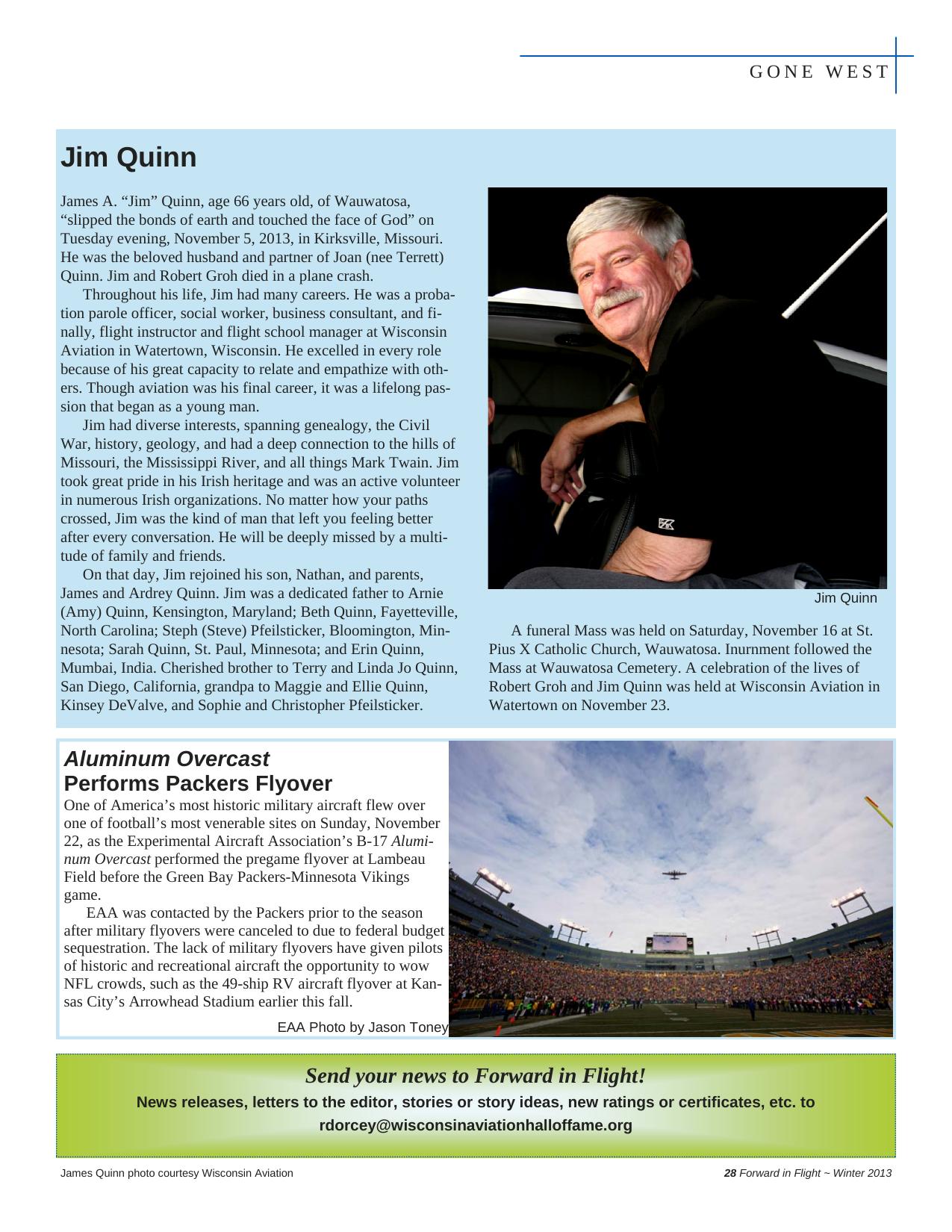 Forward in Flight - Winter 2013 -  Page29