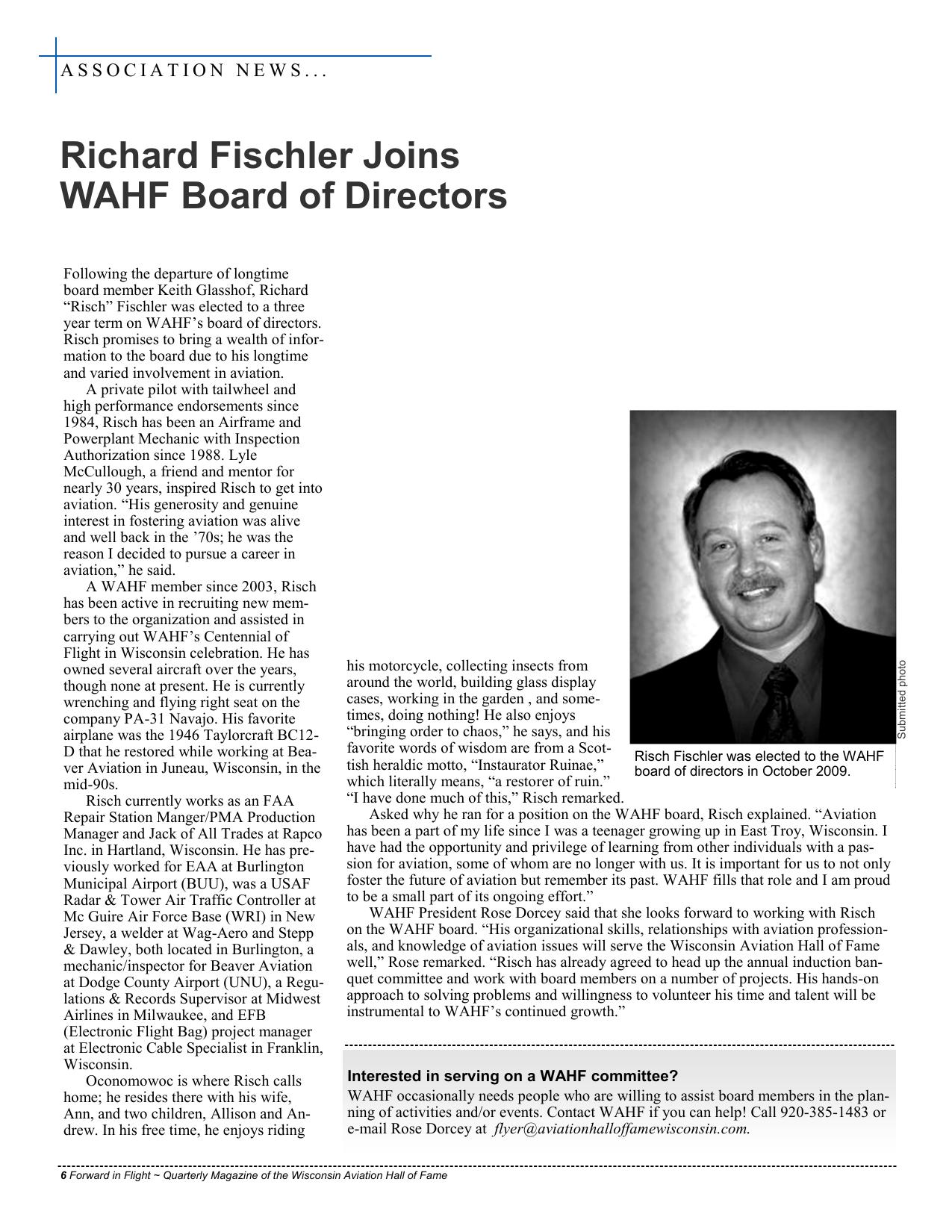 Forward in Flight - Spring 2010 -  Page6