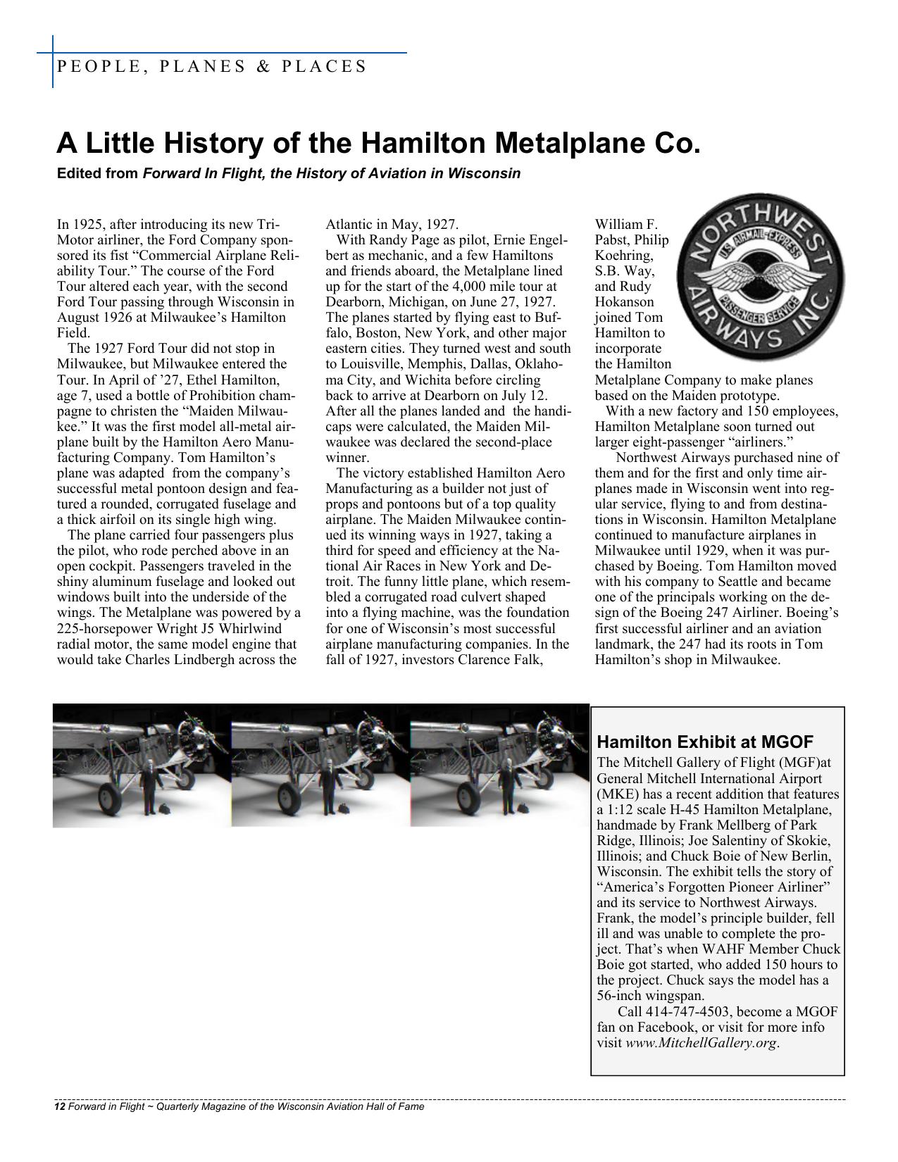 Forward in Flight - Spring 2010 -  Page12