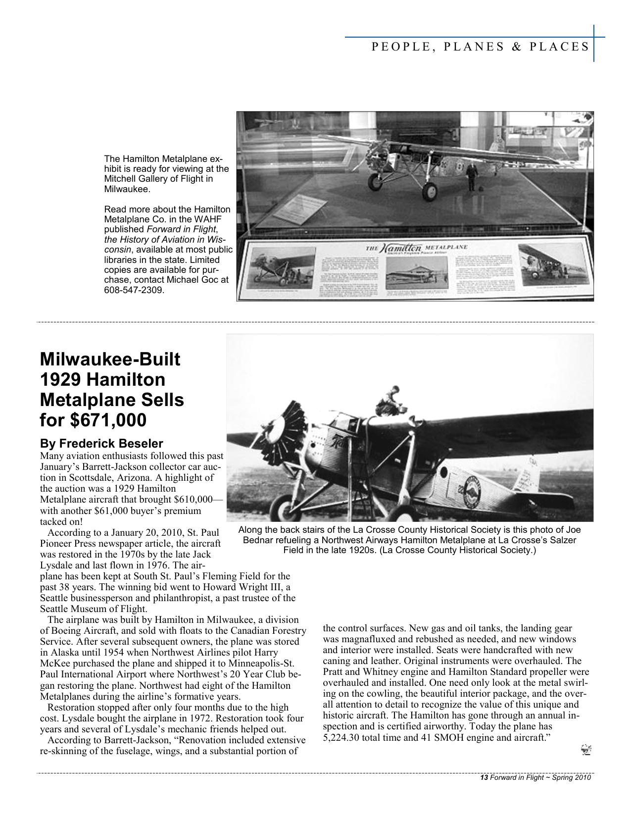 Forward in Flight - Spring 2010 -  Page13