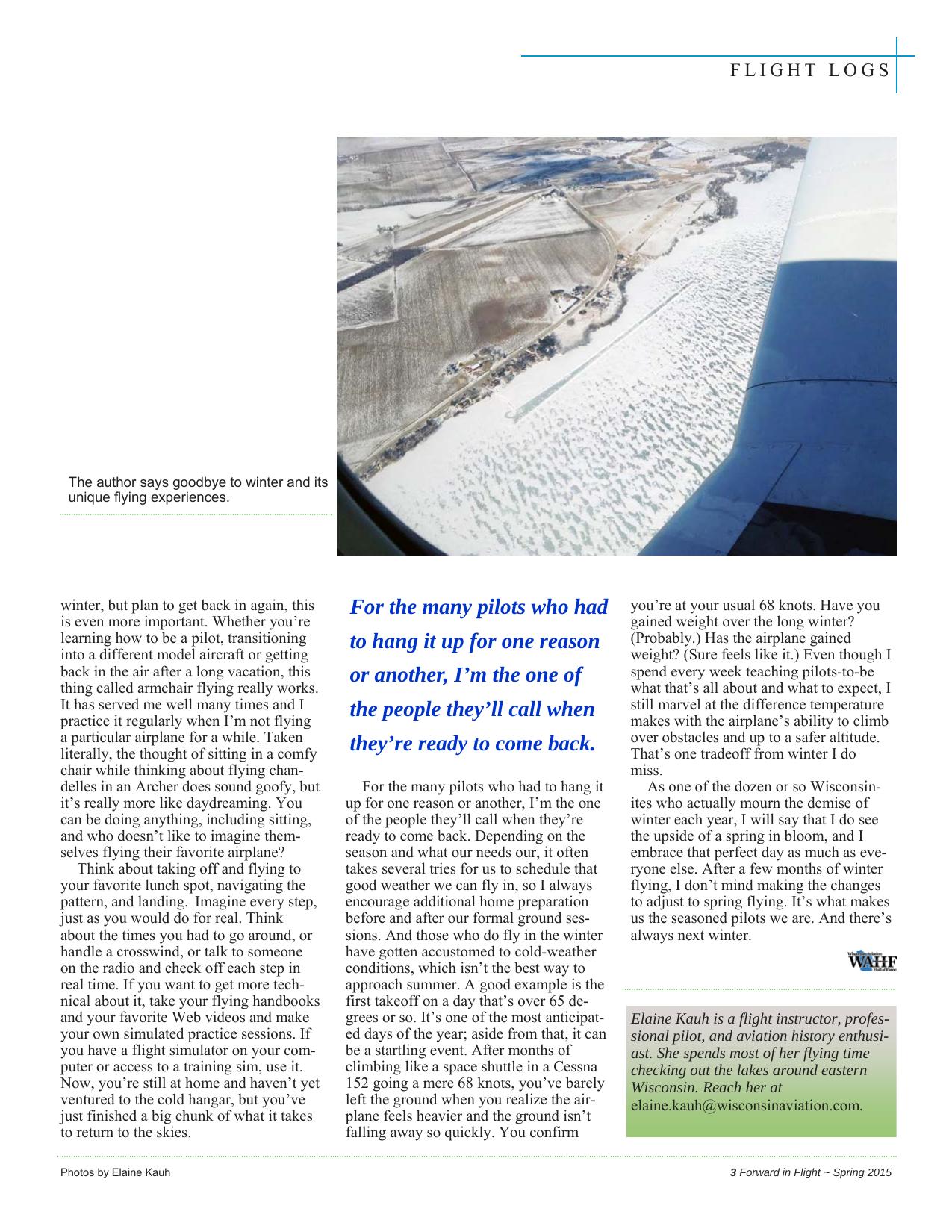 Forward in Flight - Spring 2015 -  Page5