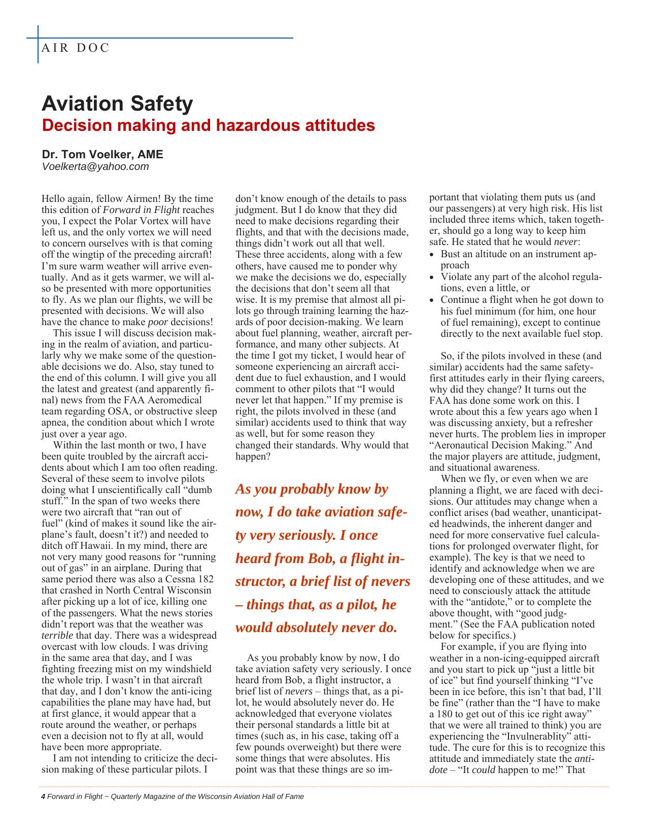 Forward in Flight - Spring 2015 -  Page6