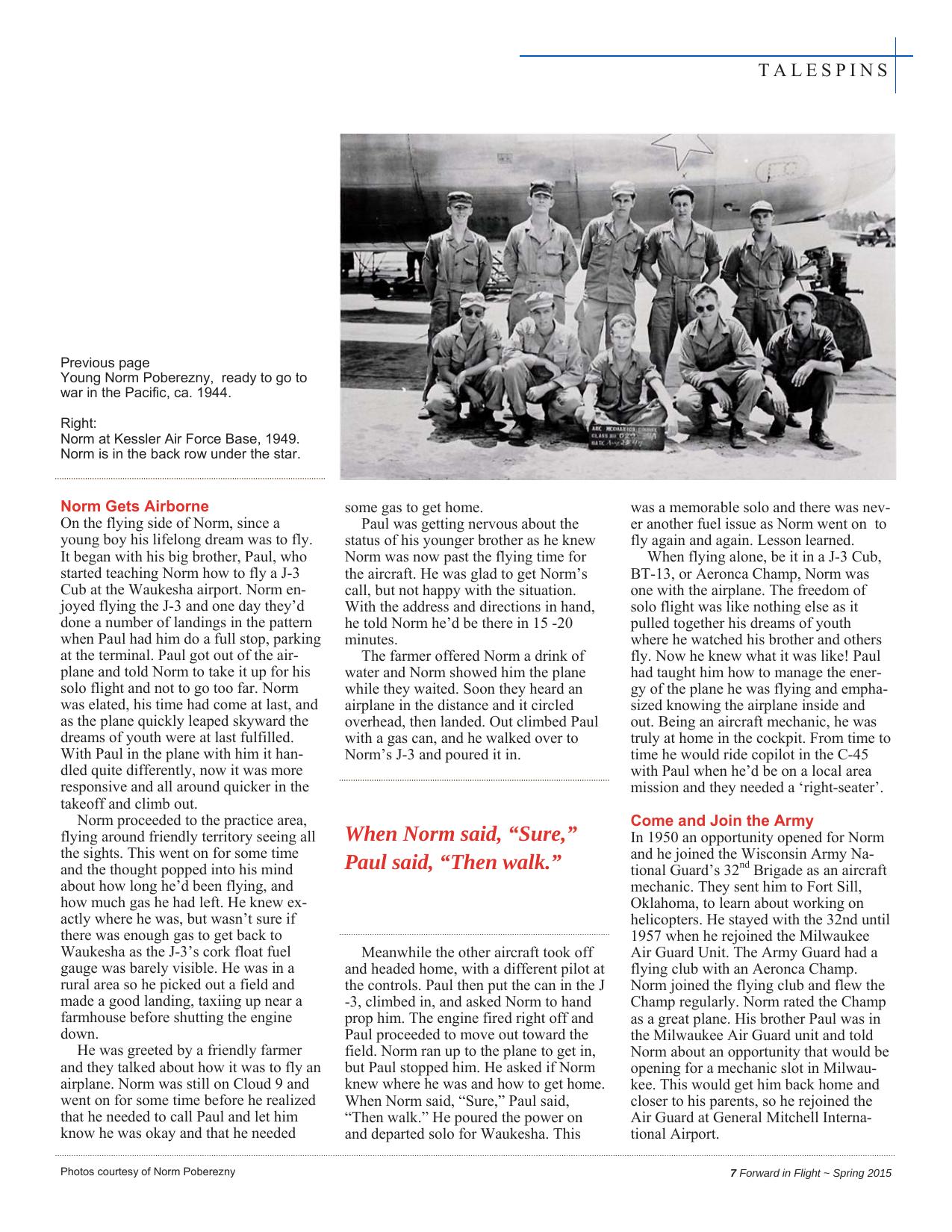 Forward in Flight - Spring 2015 -  Page9