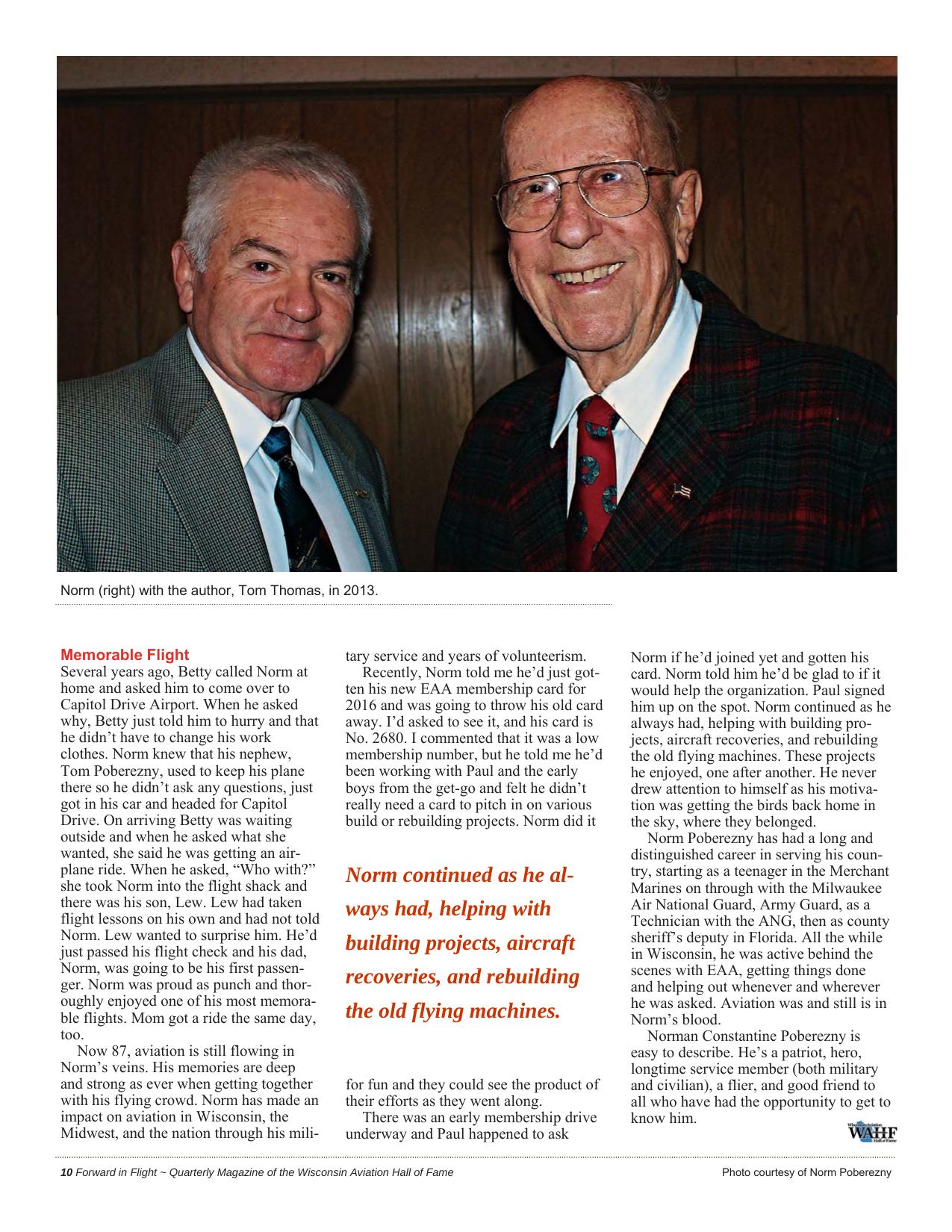 Forward in Flight - Spring 2015 -  Page12