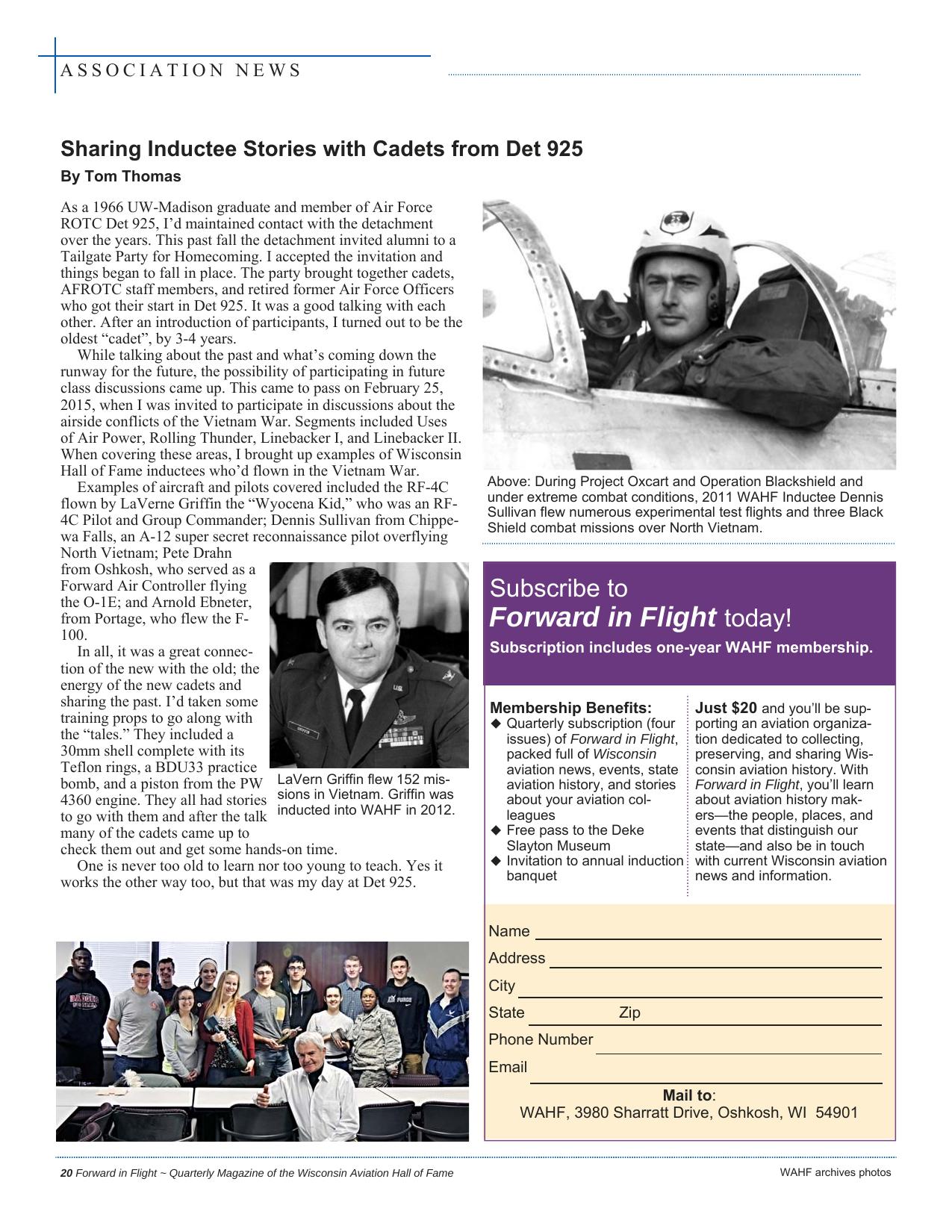 Forward in Flight - Spring 2015 -  Page22