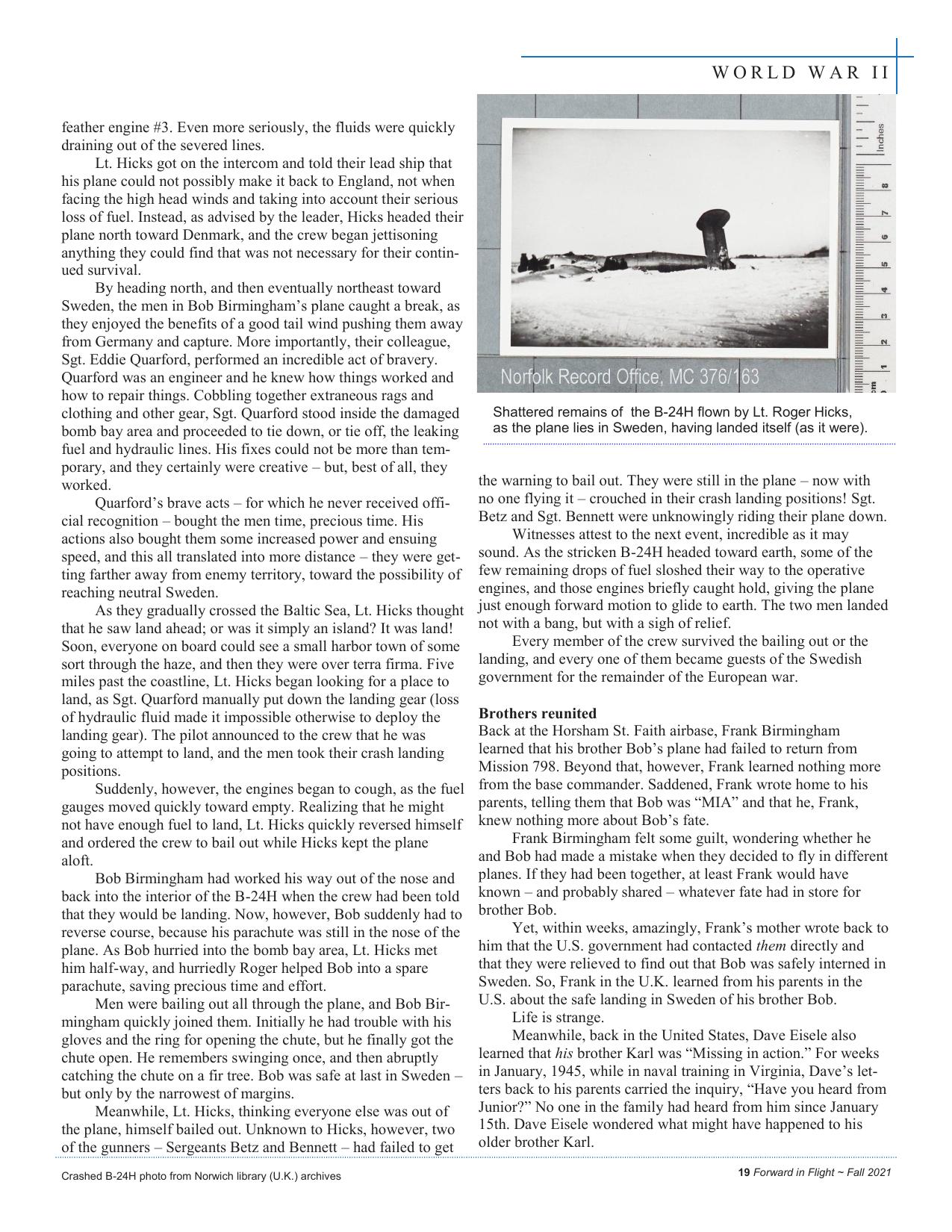 Forward in Flight - Fall 2021 -  Page21