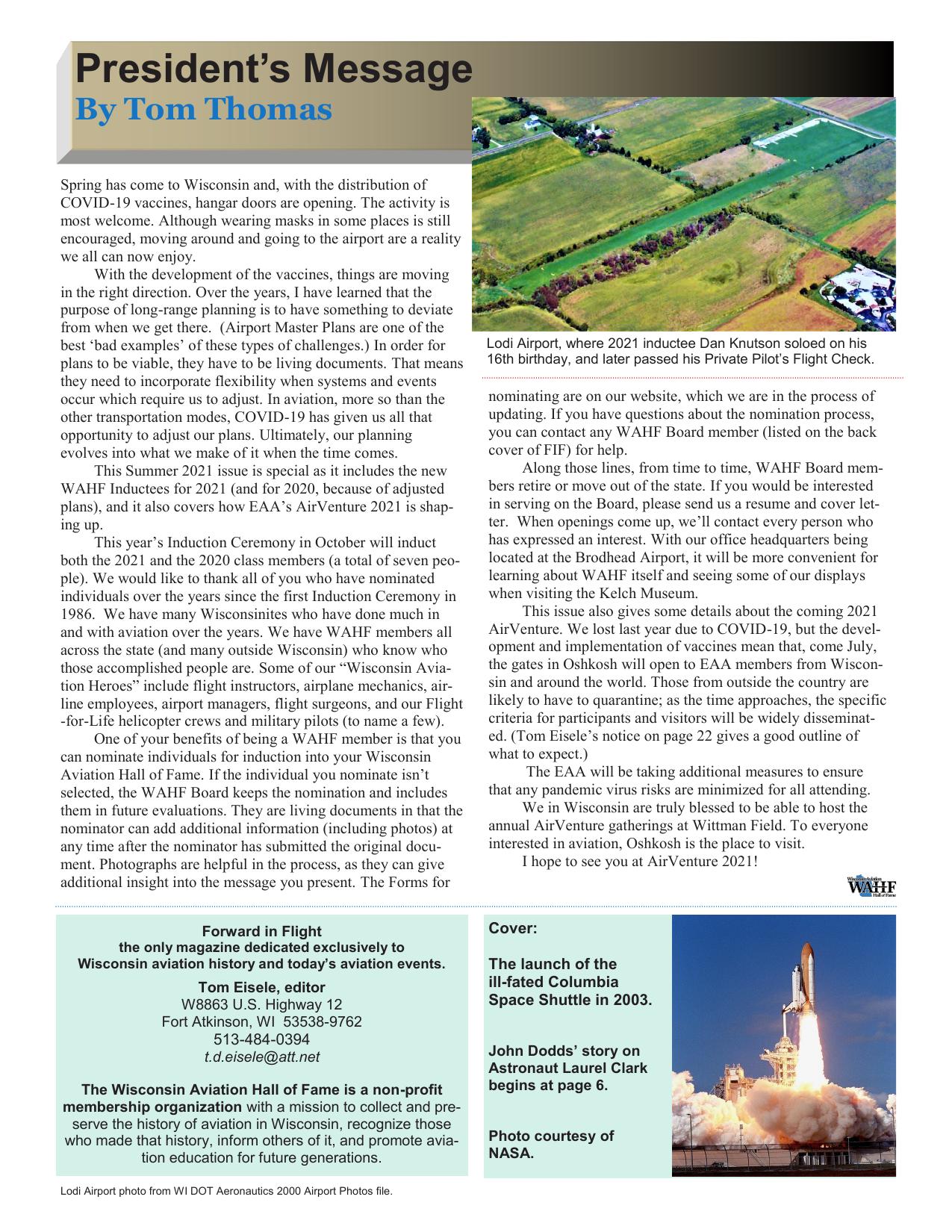 Forward in Flight - Summer 2021 -  Page3