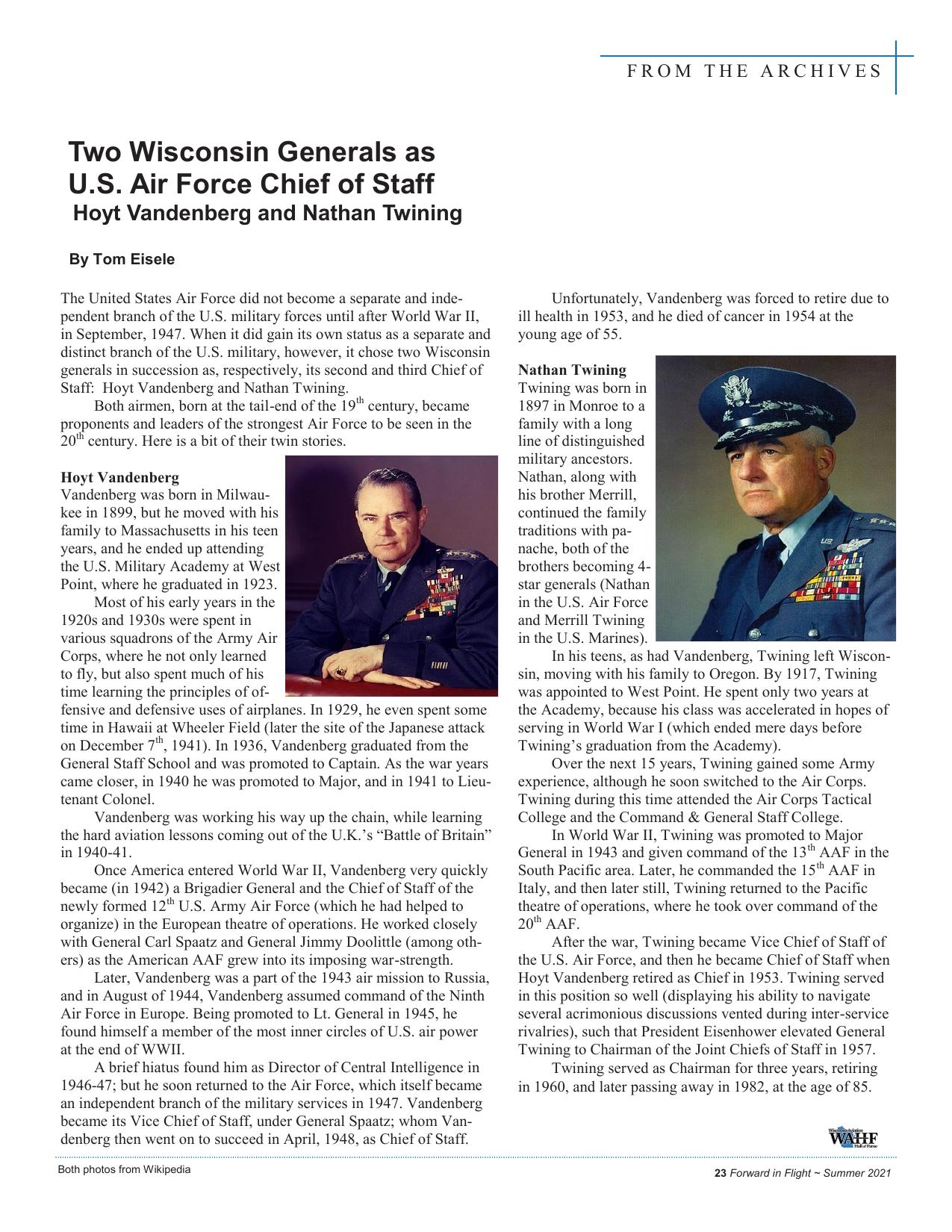 Forward in Flight - Summer 2021 -  Page25