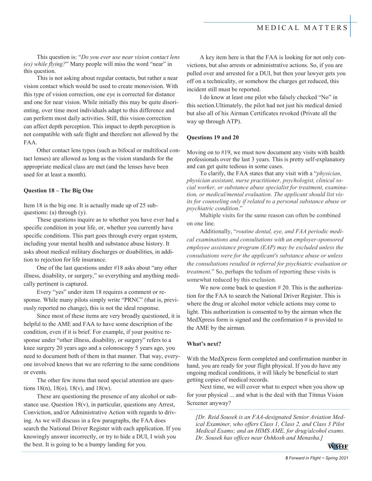Forward in Flight - Spring 2021 -  Page7