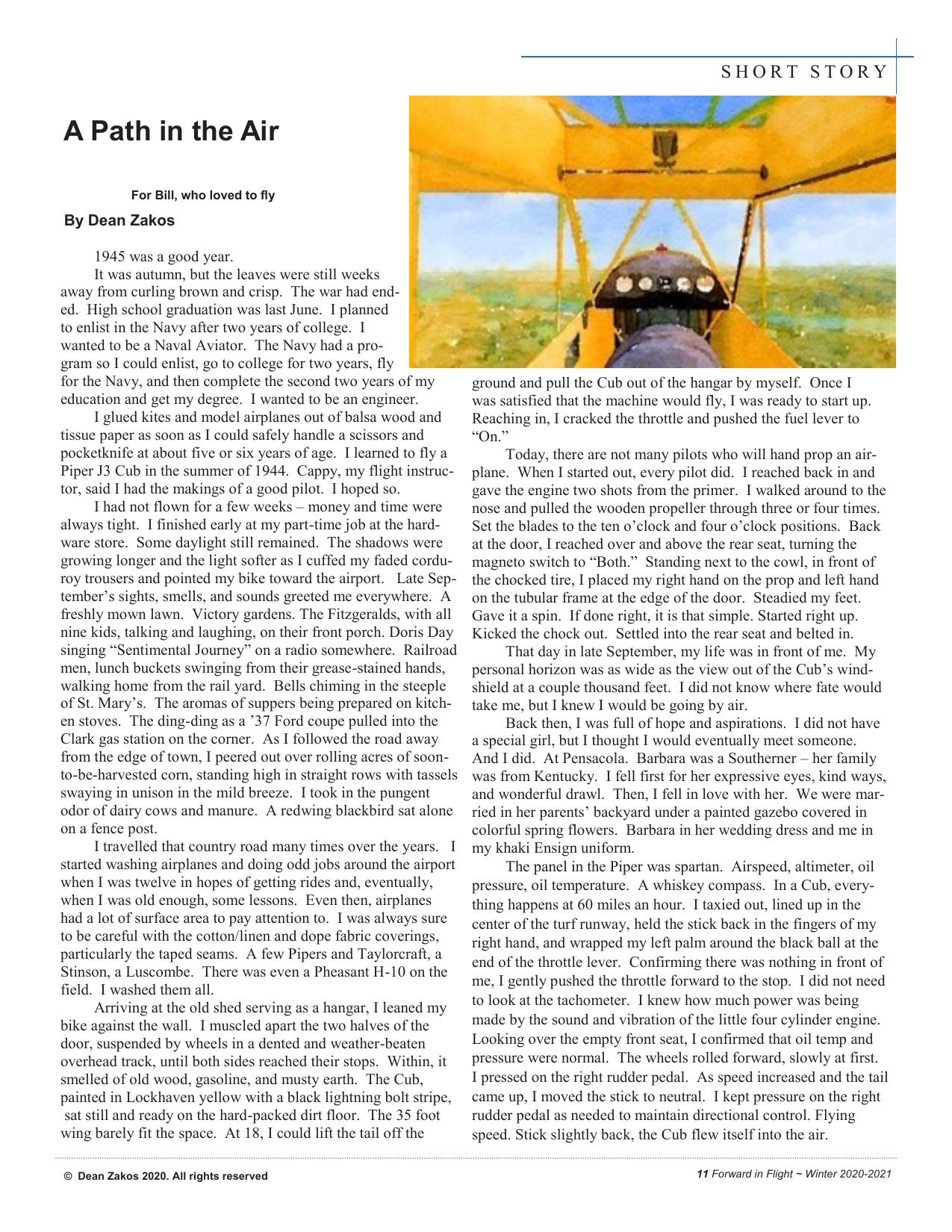 Forward in Flight - Winter 2020 -  Page13