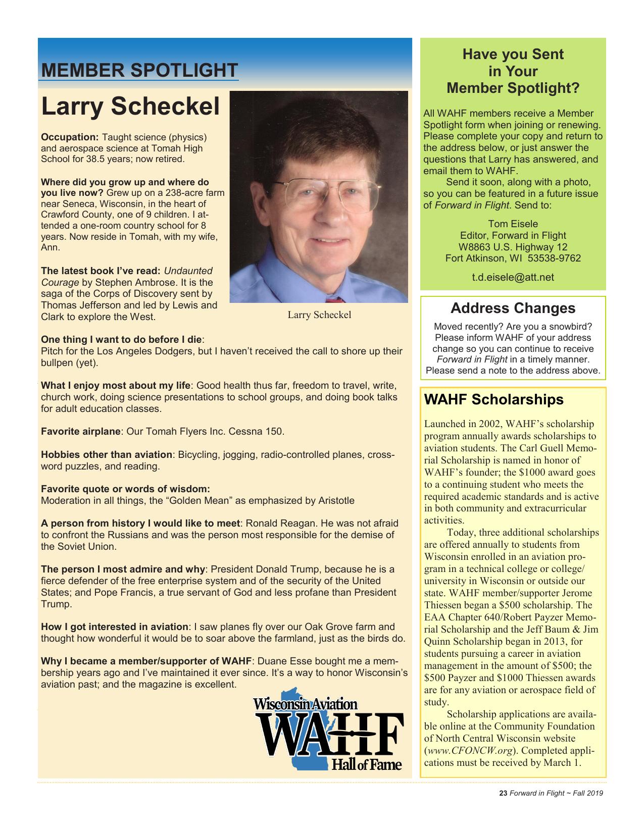 Forward in Flight - Fall 2019 -  Page25