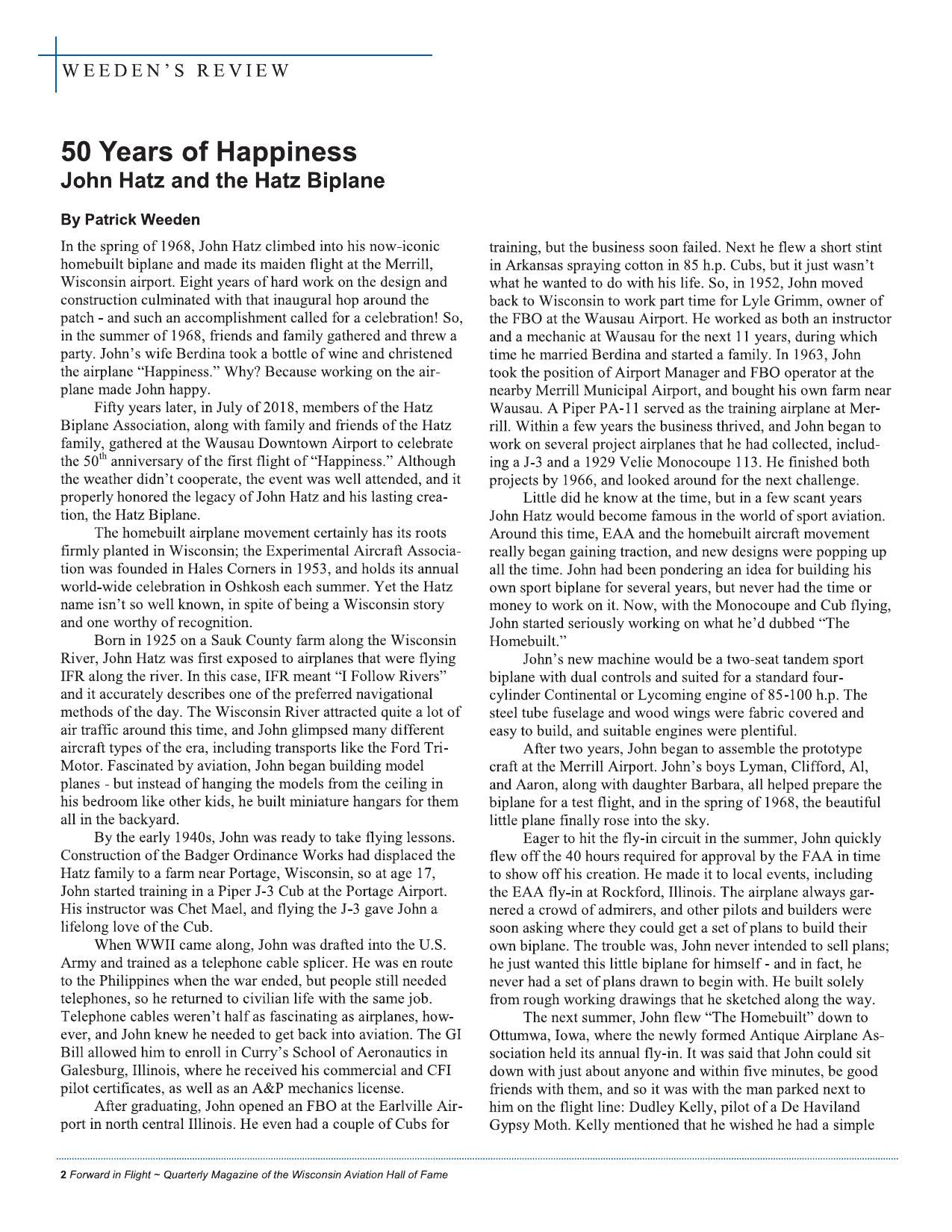 Forward in Flight - Spring 2019 -  Page4