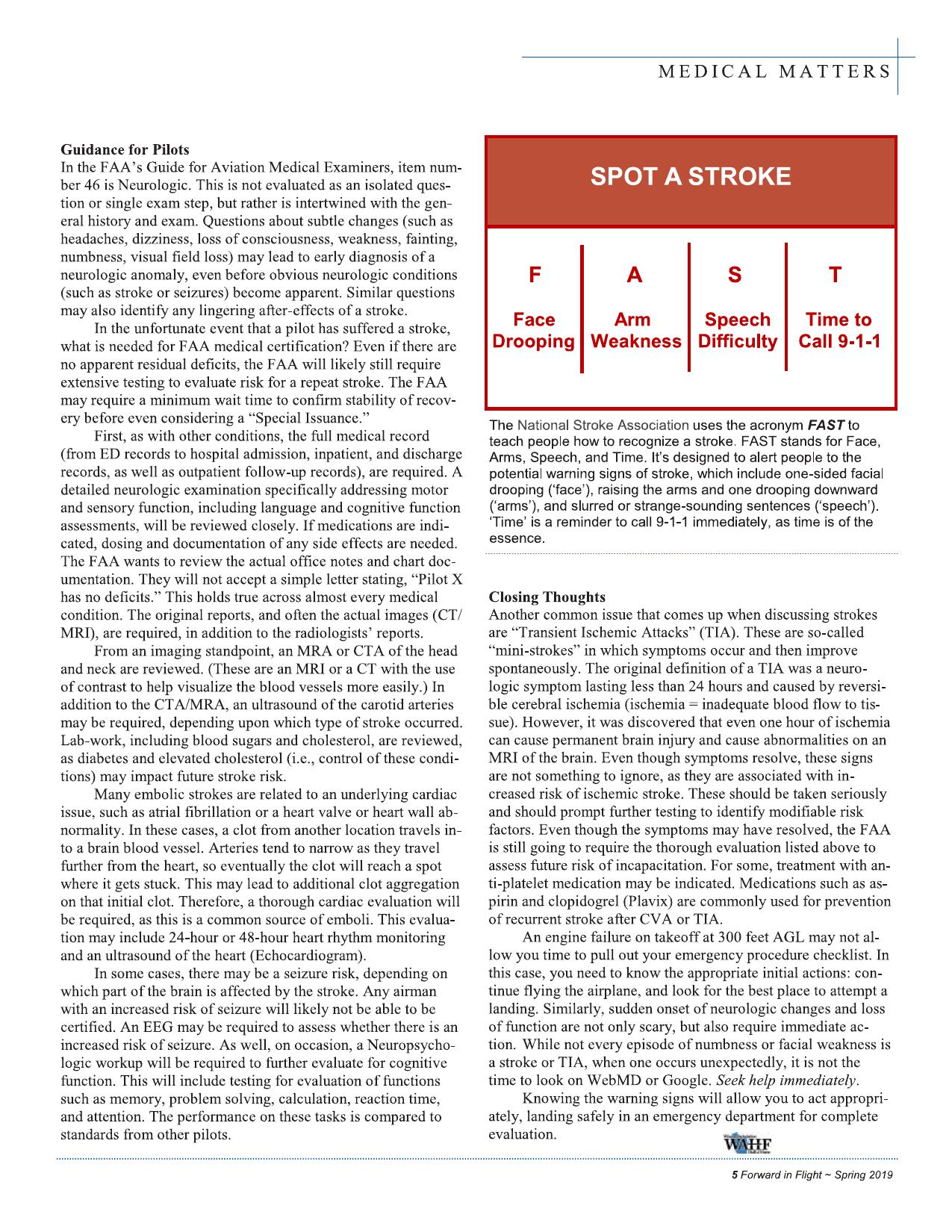 Forward in Flight - Spring 2019 -  Page7