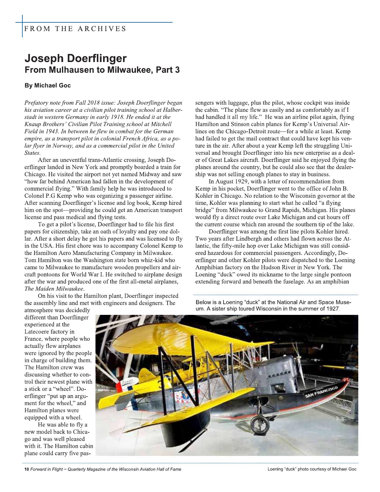 Forward in Flight - Spring 2019 -  Page12