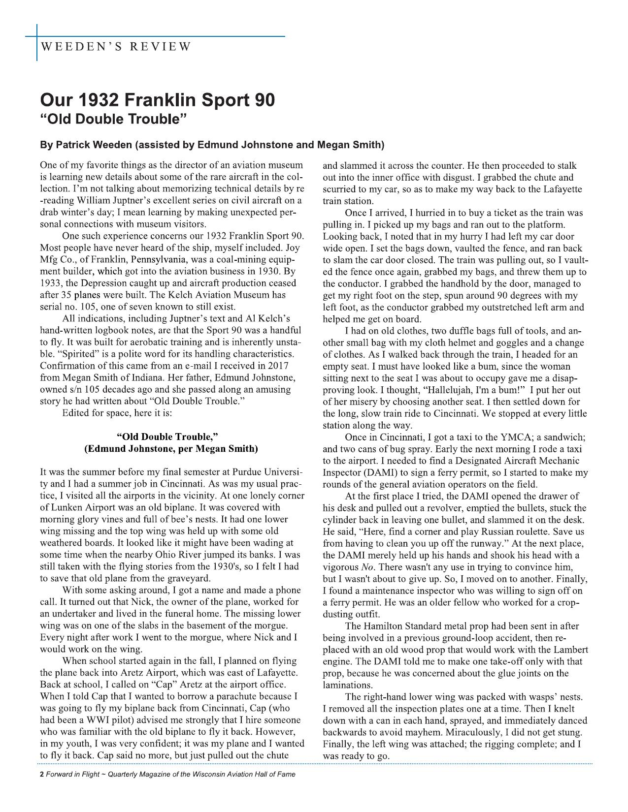 Forward in Flight - Winter 2019 -  Page4