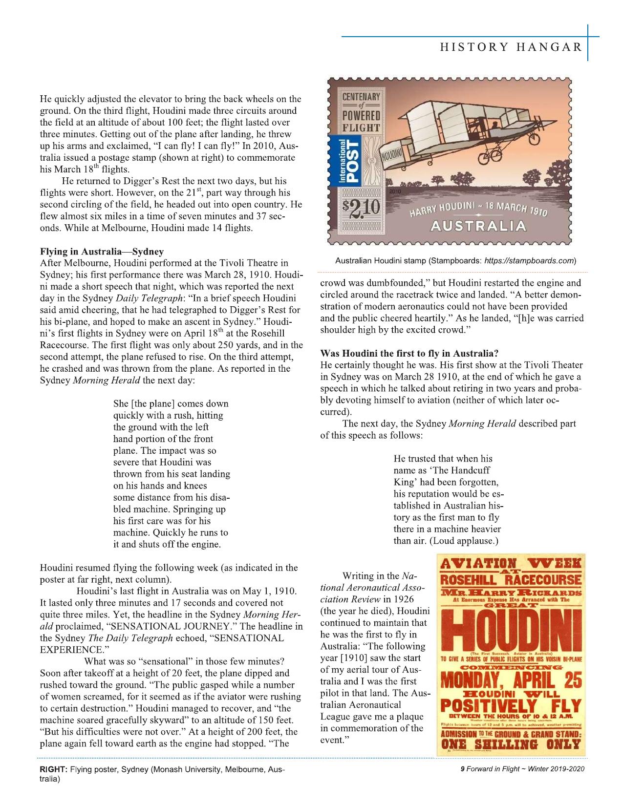 Forward in Flight - Winter 2019 -  Page11