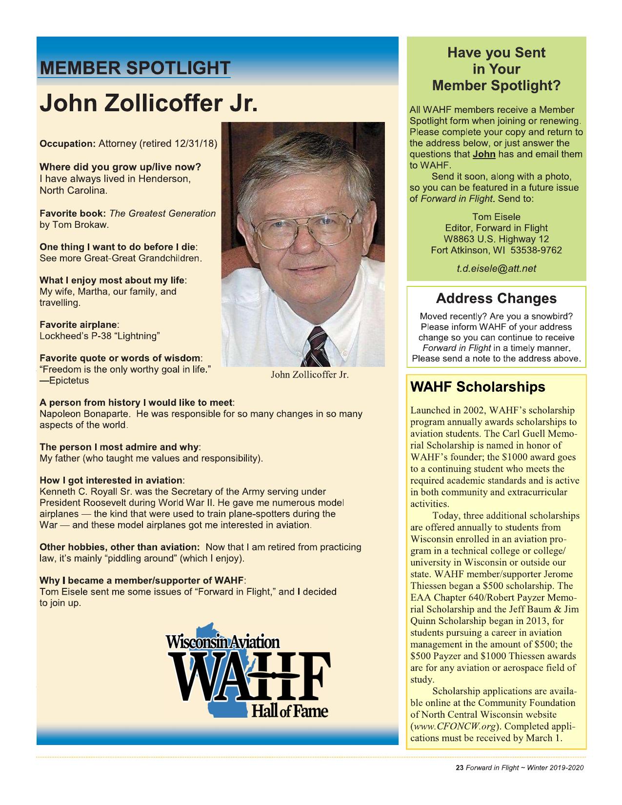 Forward in Flight - Winter 2019 -  Page25