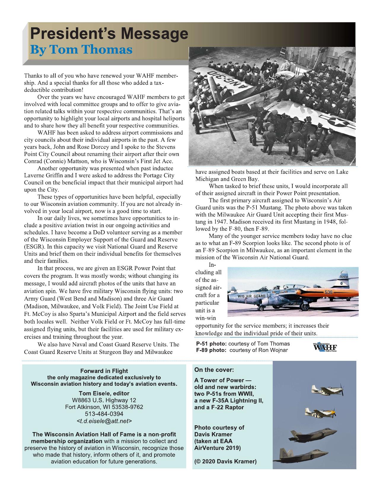 Forward in Flight - Spring 2020 -  Page3