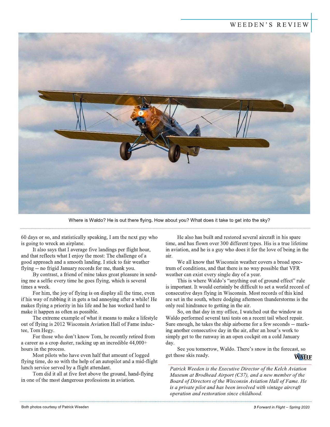 Forward in Flight - Spring 2020 -  Page5