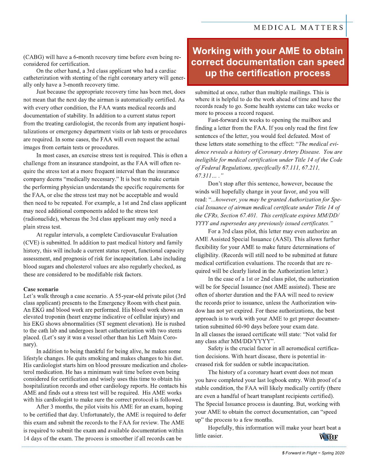 Forward in Flight - Spring 2020 -  Page7