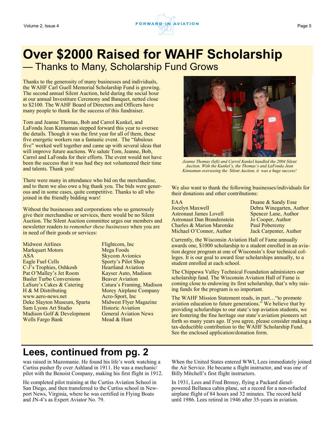 Forward in Aviation - December 2004 -  Page5