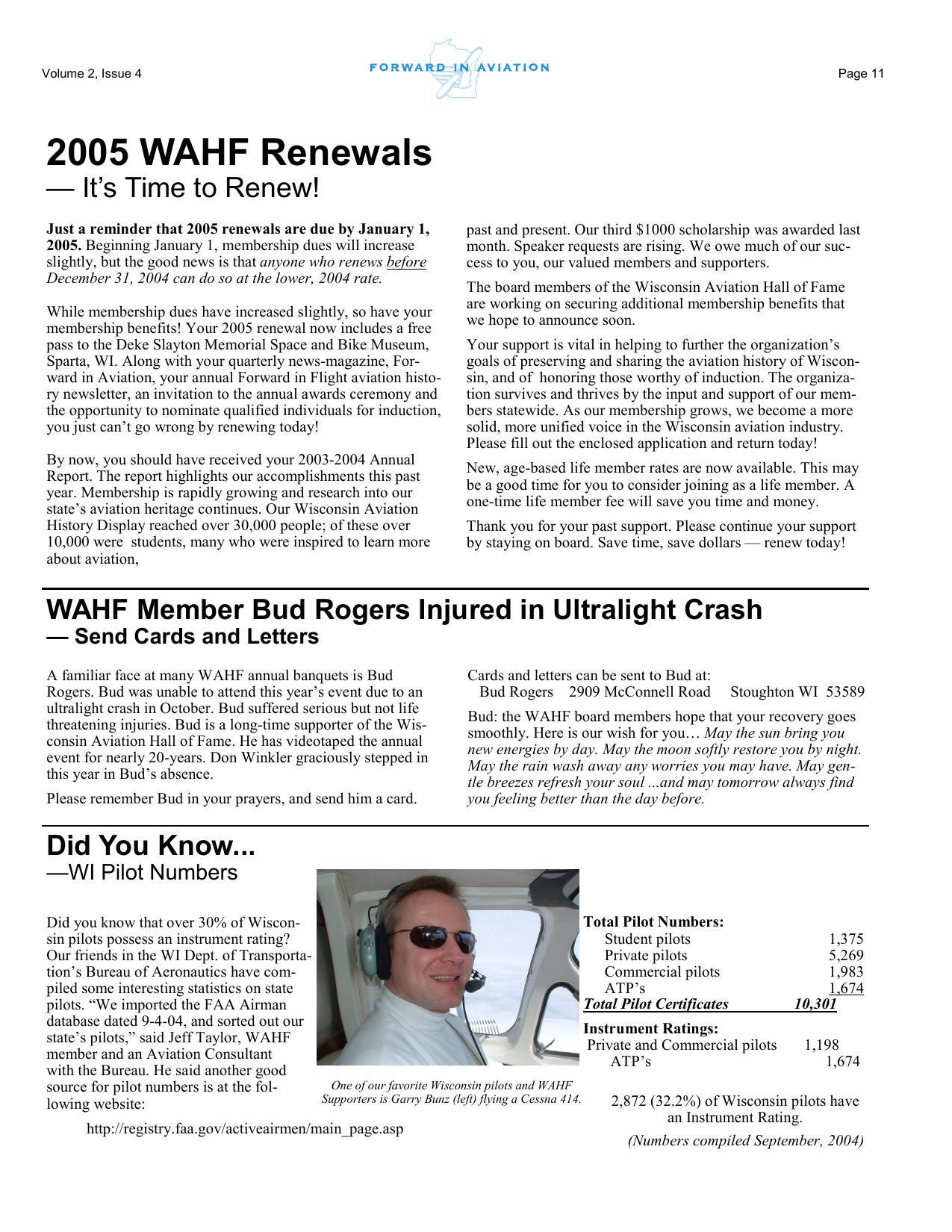 Forward in Aviation - December 2004 -  Page11