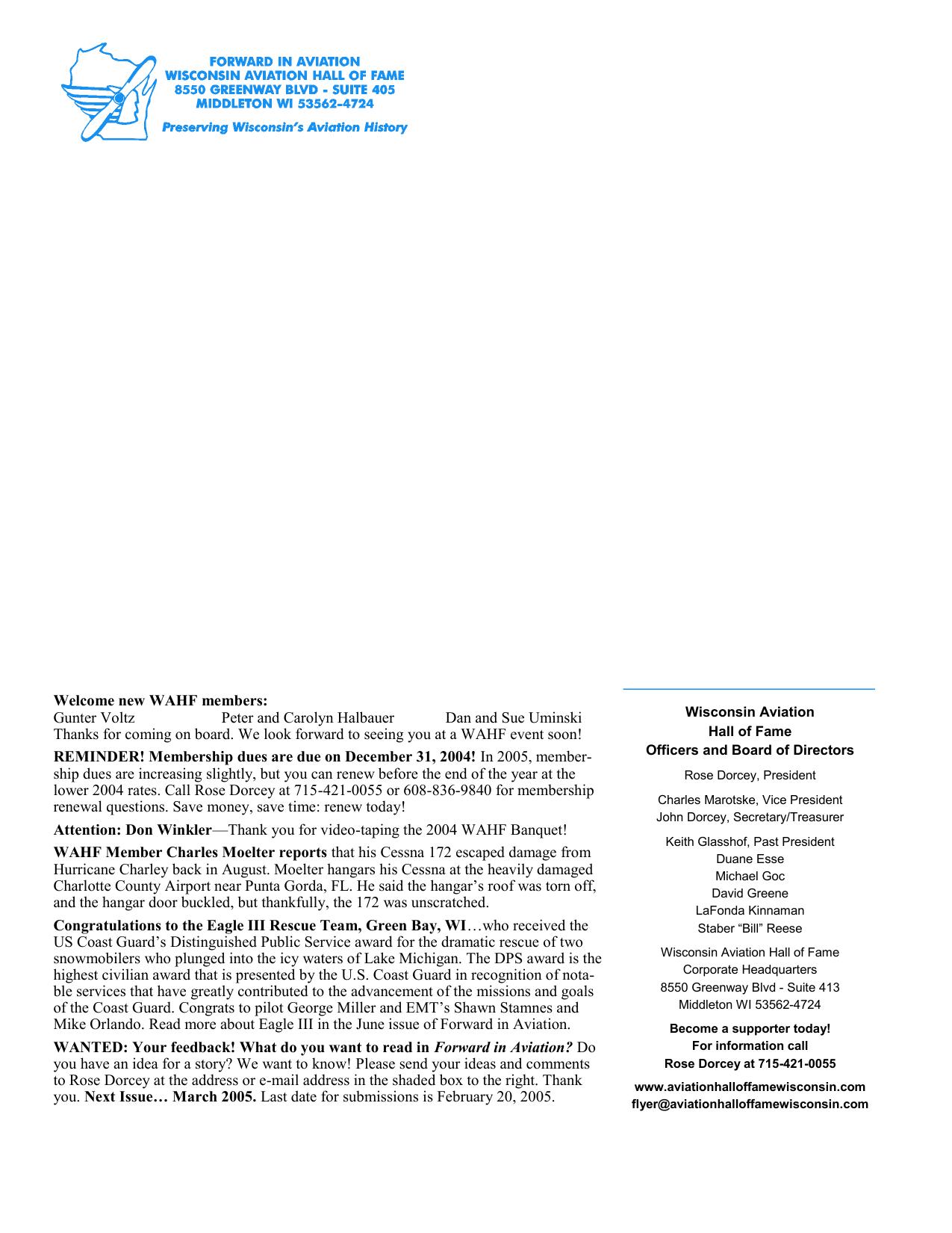 Forward in Aviation - December 2004 -  Page12