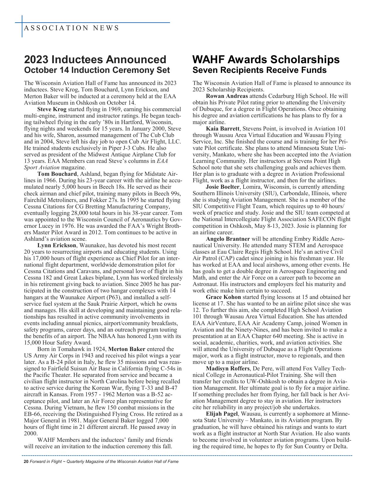 Forward in Flight - Summer 2023 -  Page22