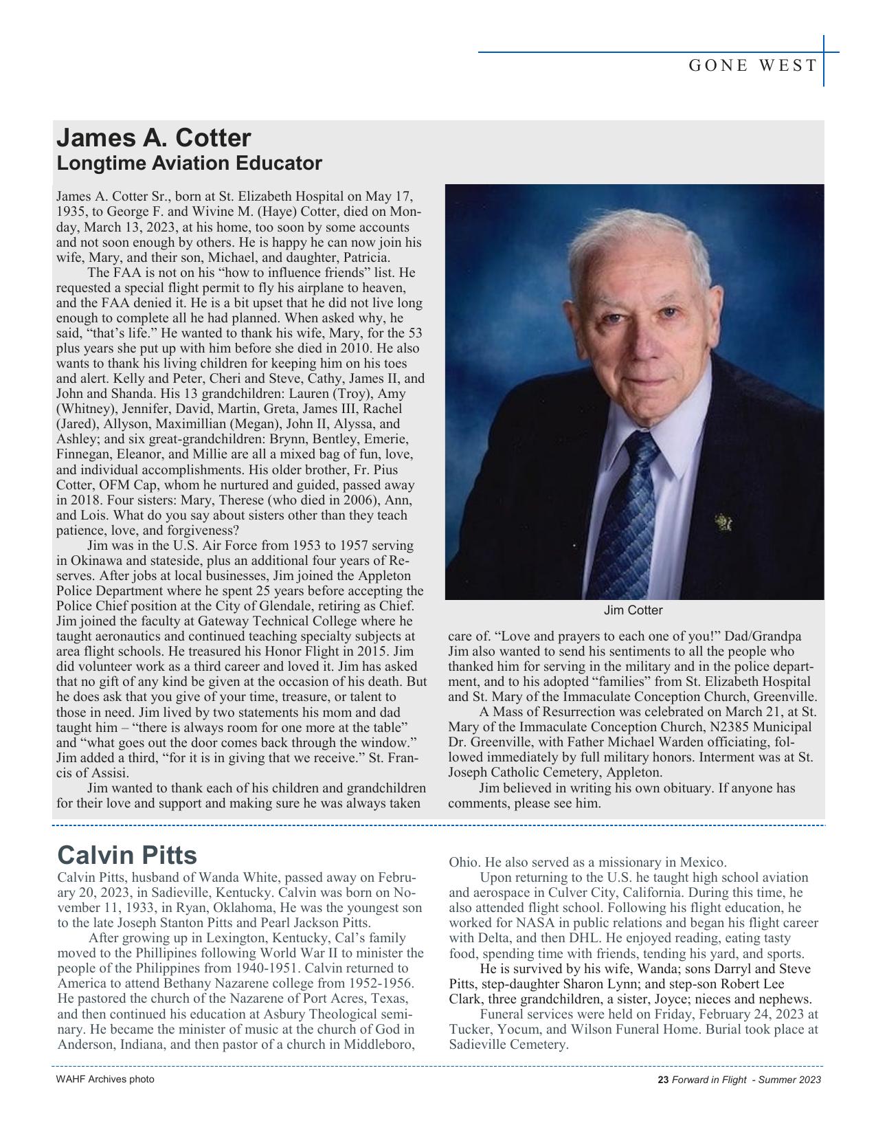 Forward in Flight - Summer 2023 -  Page25