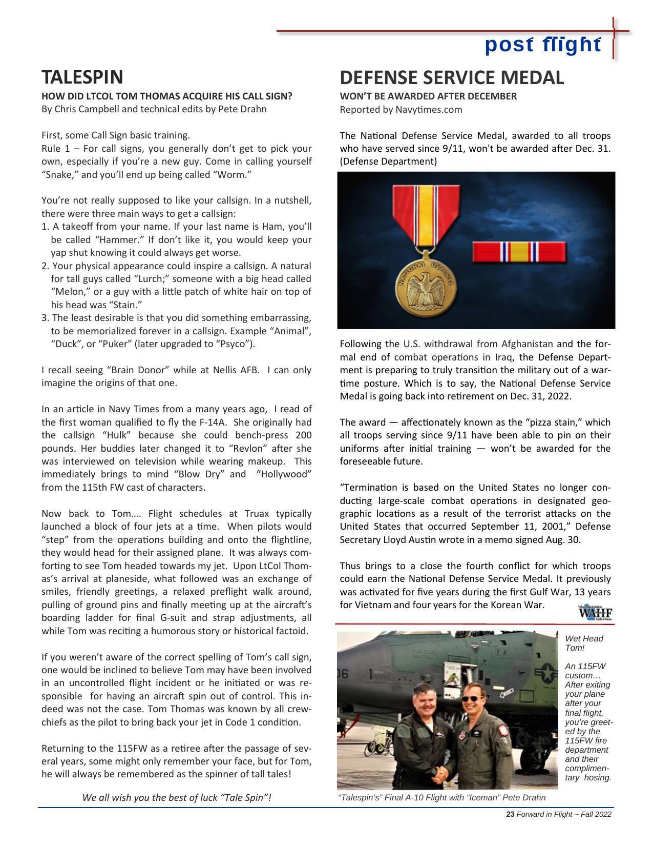 Forward in Flight - Fall 2023 -  Page23