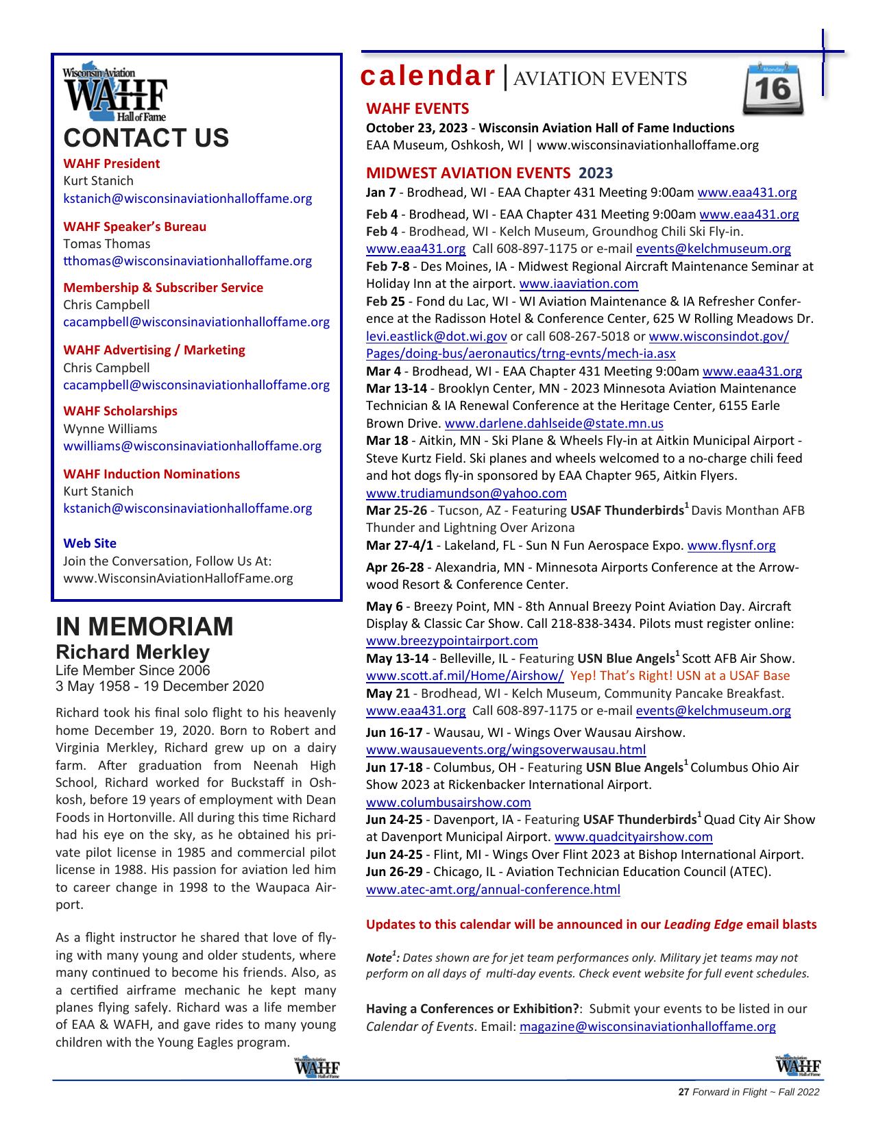 Forward in Flight - Fall 2023 -  Page27
