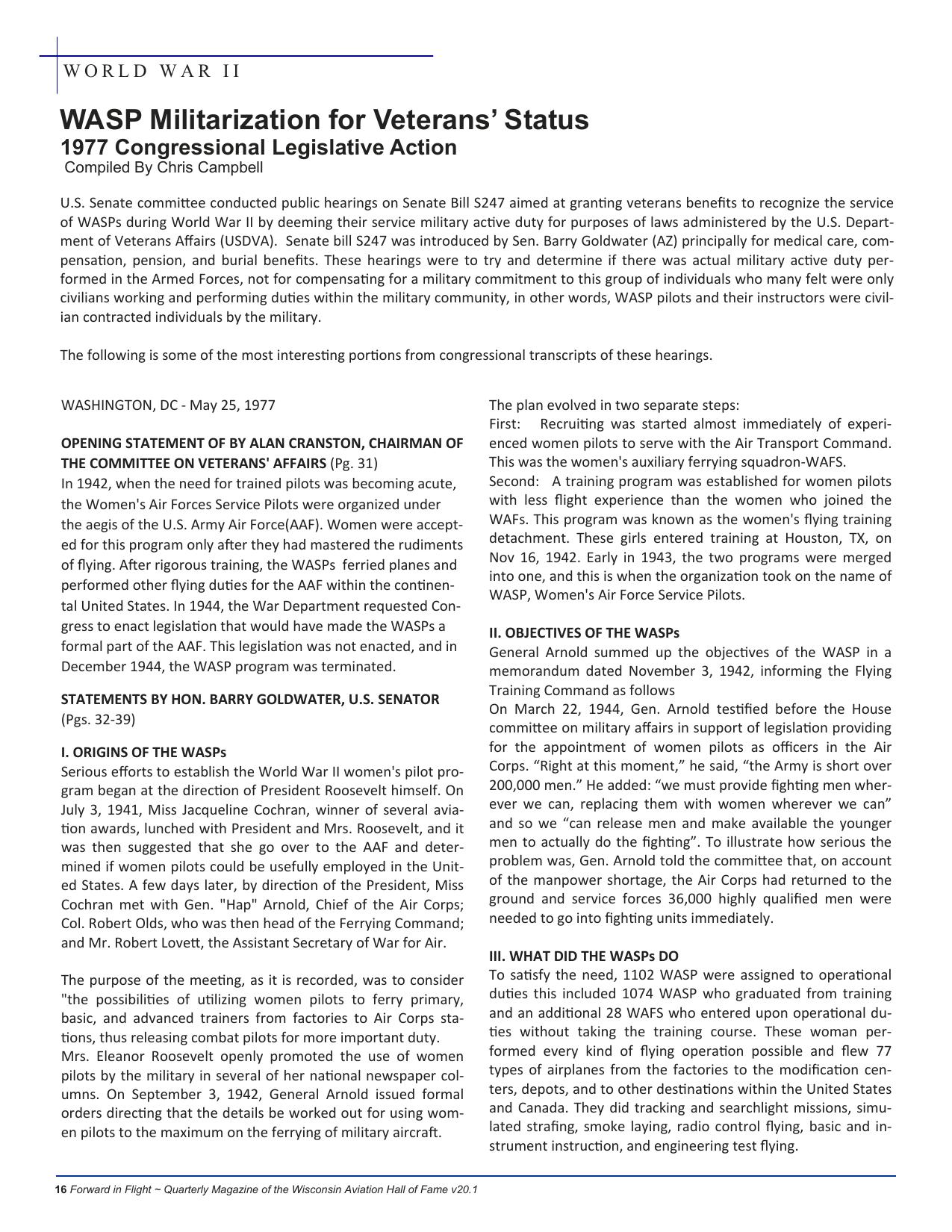 Forward in Flight - Spring 2022 -  Page16