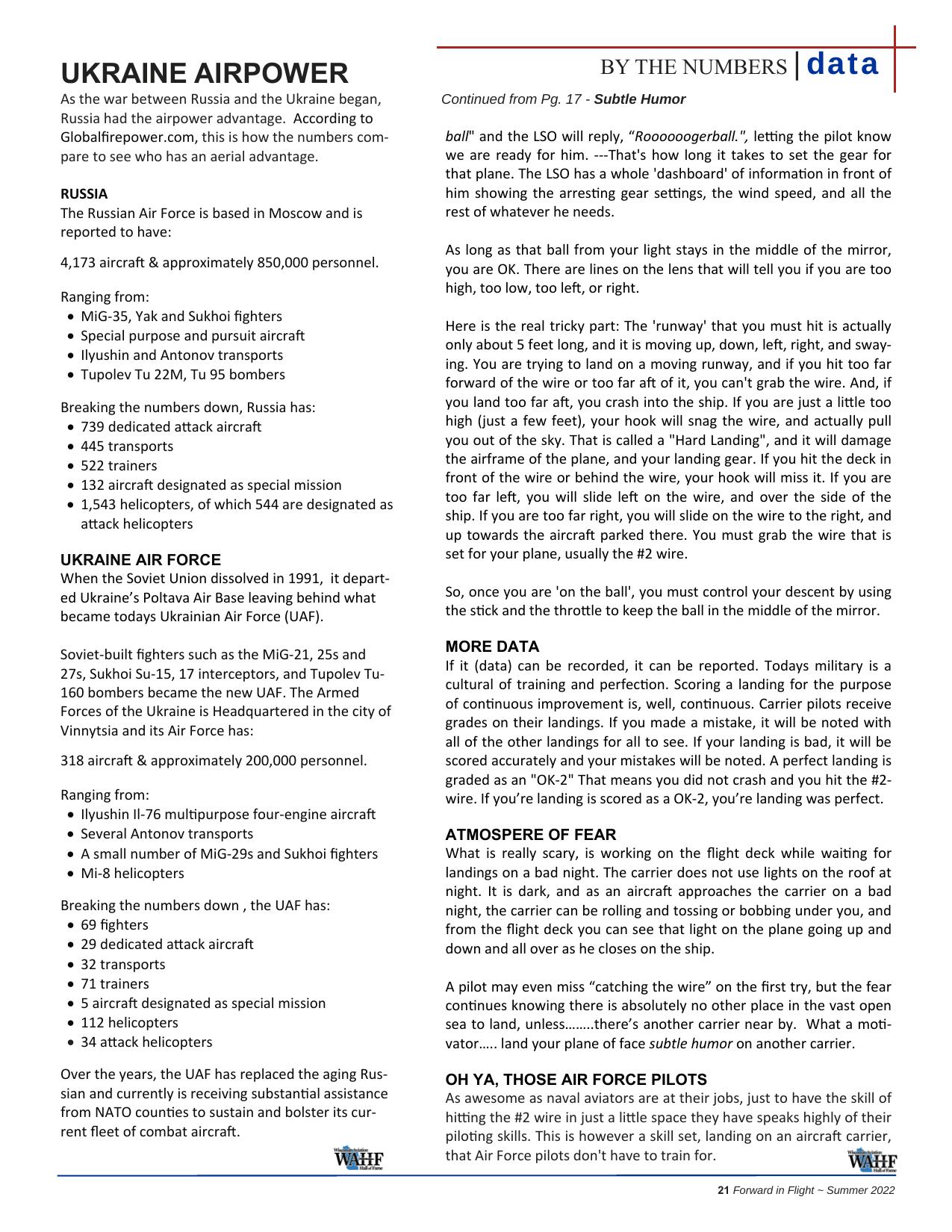 Forward in Flight - Summer 2022 -  Page21