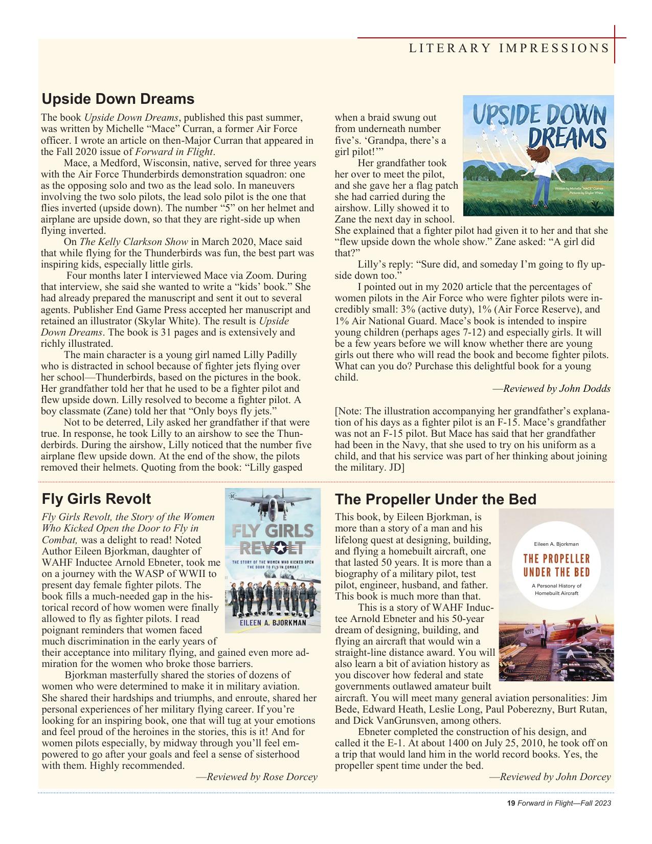 Fall 2023 - Forward in Flight -  Page21