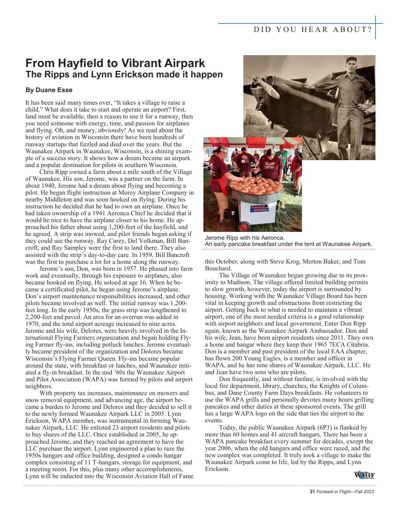 Fall 2023 - Forward in Flight -  Page23