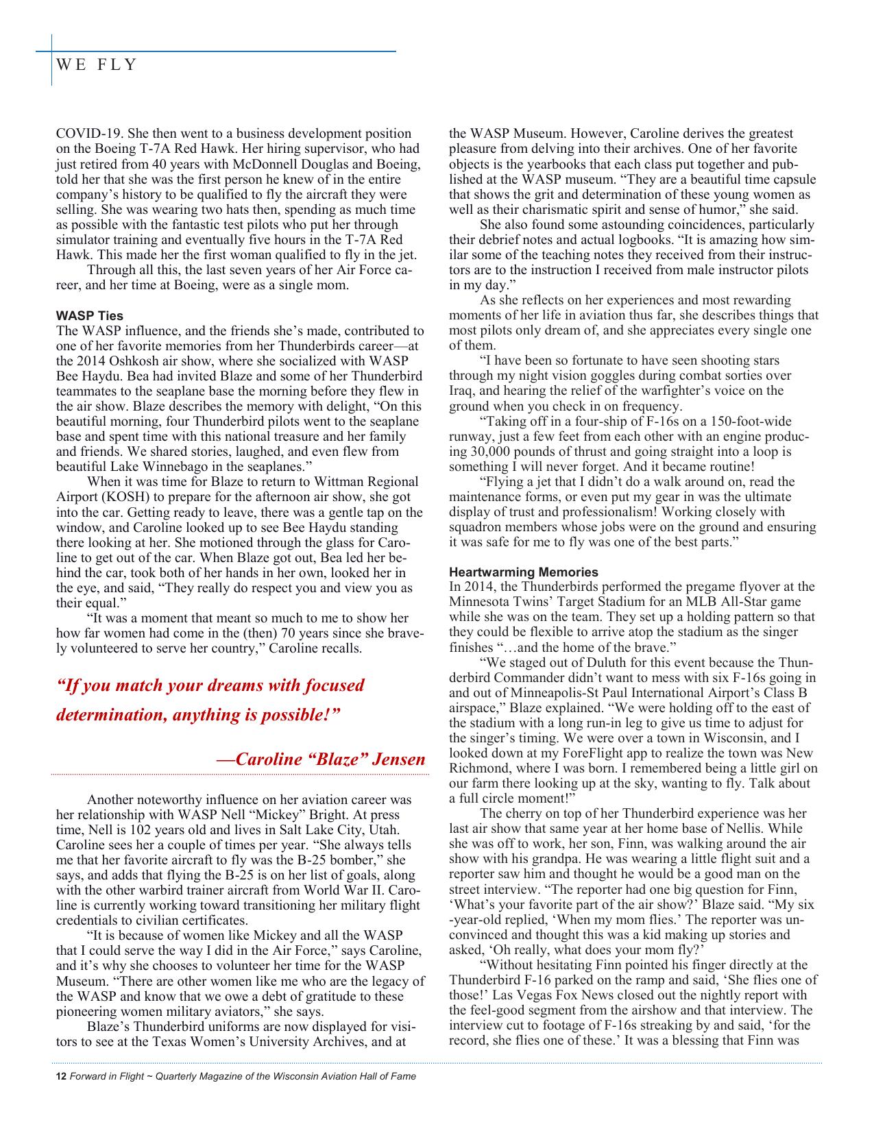 Forward in Flight - Winter 2023 -  Page14