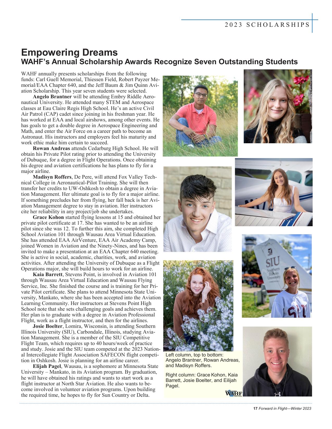 Forward in Flight - Winter 2023 -  Page19