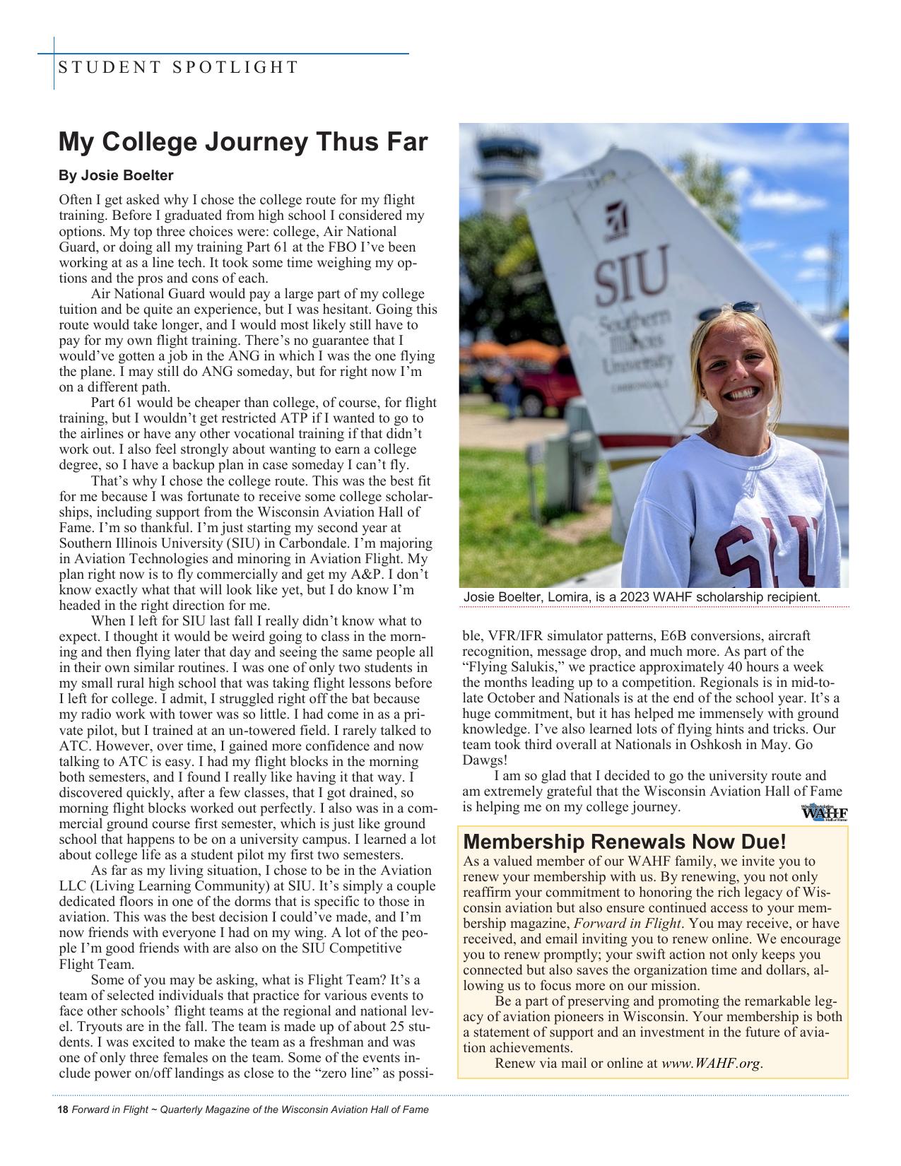 Forward in Flight - Winter 2023 -  Page20