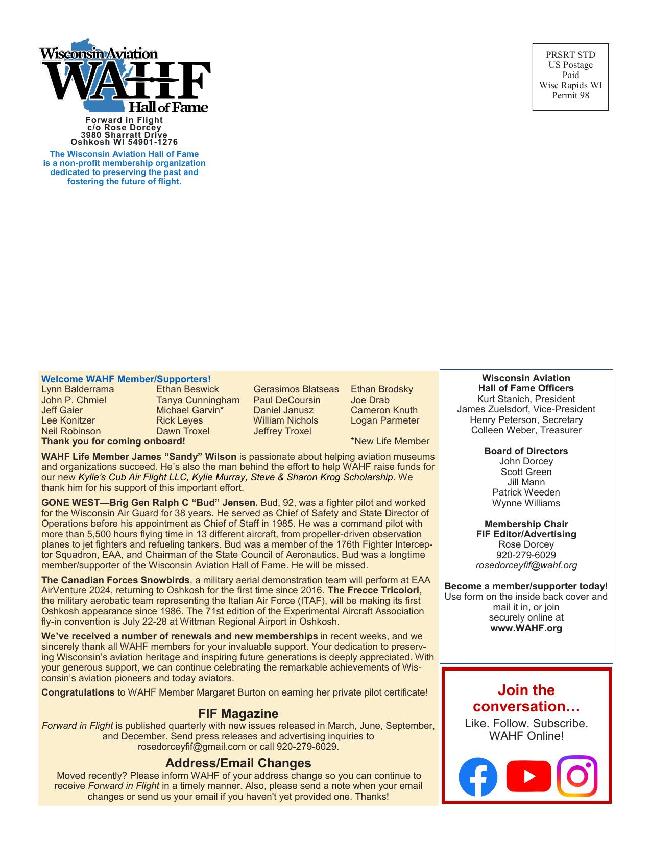 Forward in Flight - Spring 2024 -  Page32