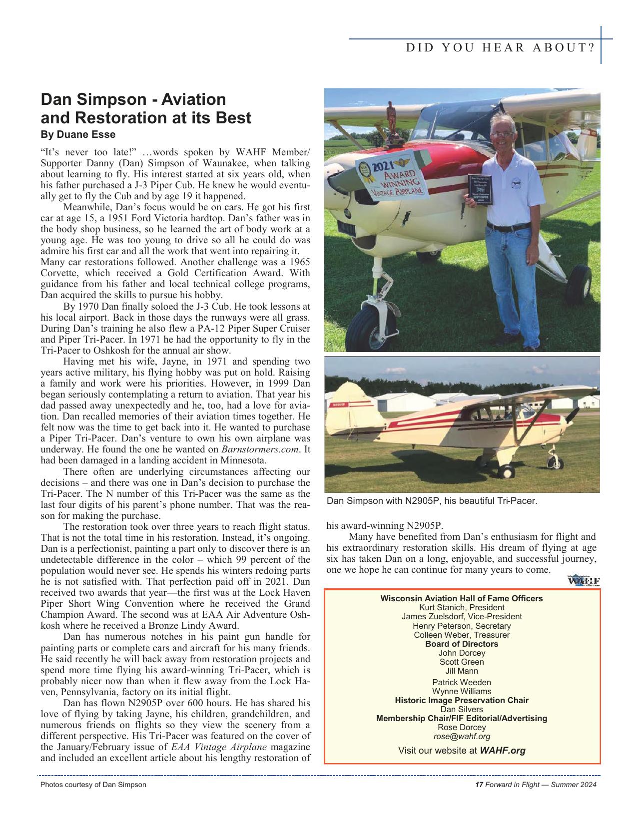 Forward in Flight - Summer 2024 -  Page19