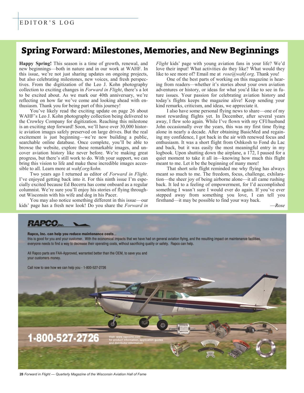 Forward in Flight -Spring 2025 -  Page30